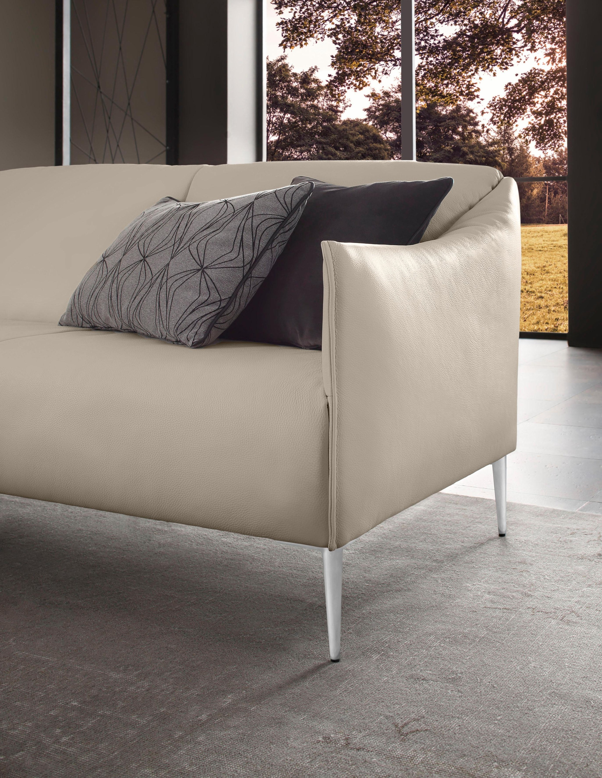 W.SCHILLIG 3-Sitzer »sally« mit Metallfüßen in Chrom glänzend, Breite 224 cm