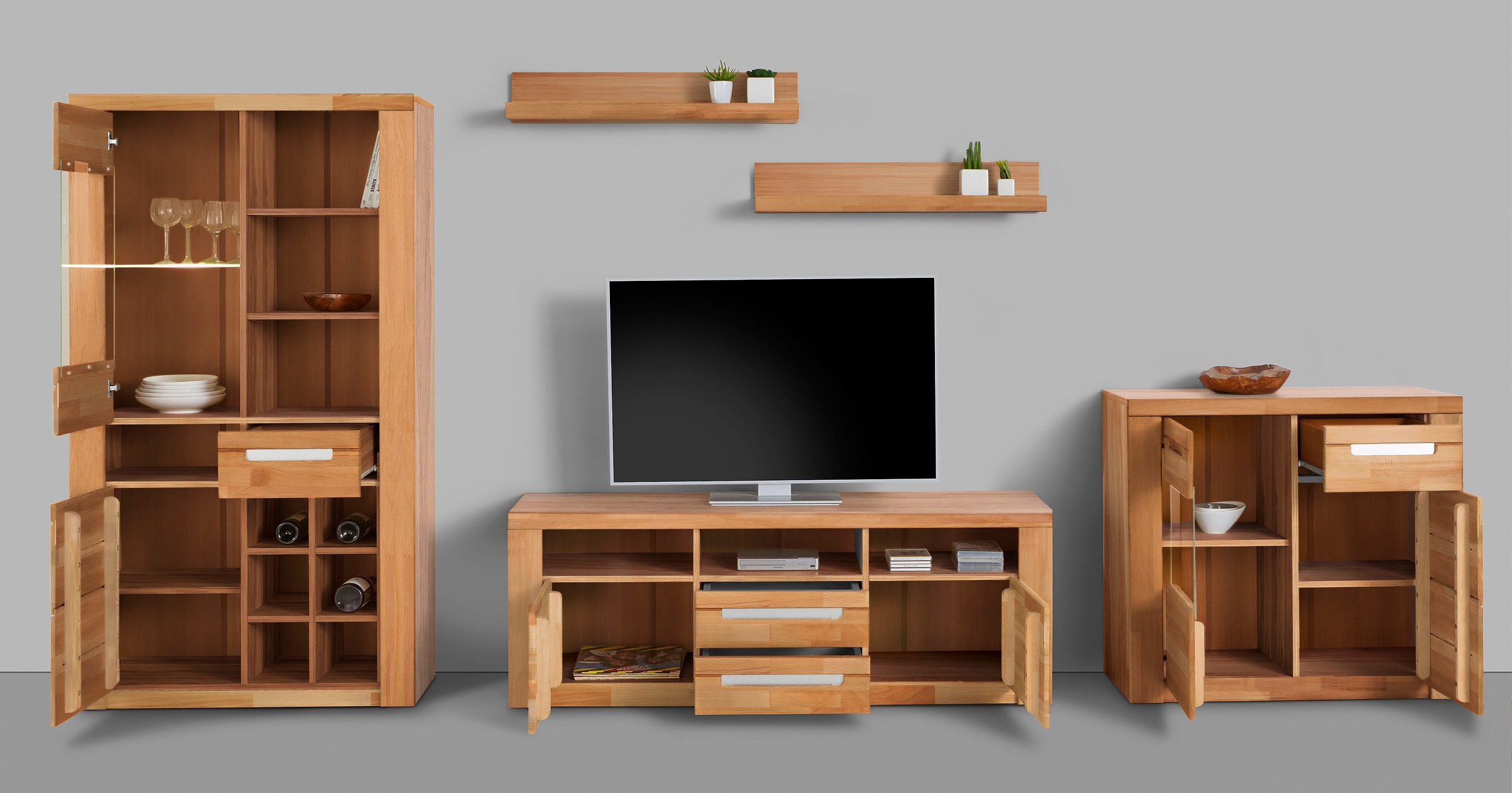 Thumbnail - OTTO home Wohnwand "Kolding" Set, 5 Stk. tlg.