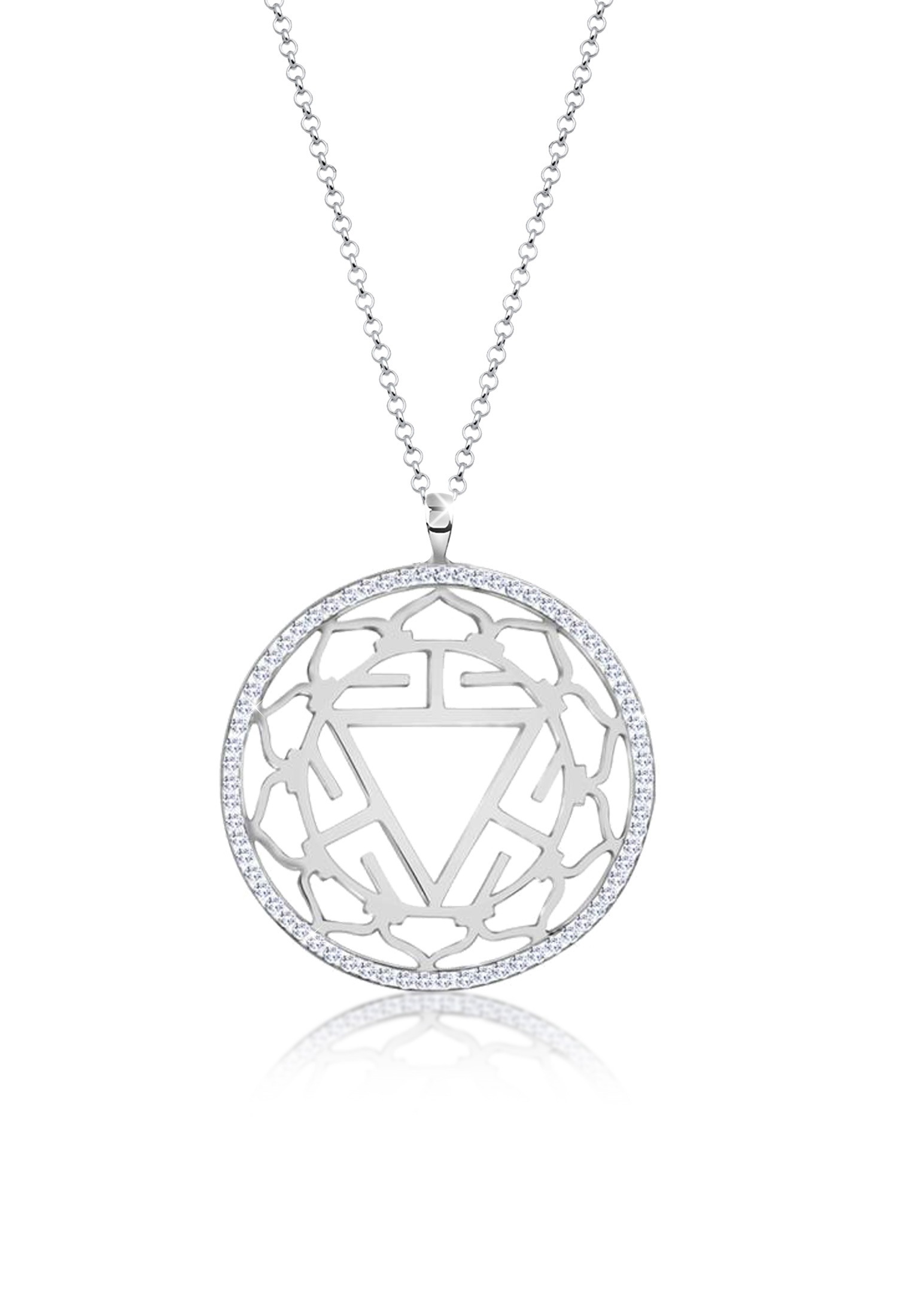 Nenalina Kette mit Anhänger »Solarplexus Chakra Kristalle 925 Silber«