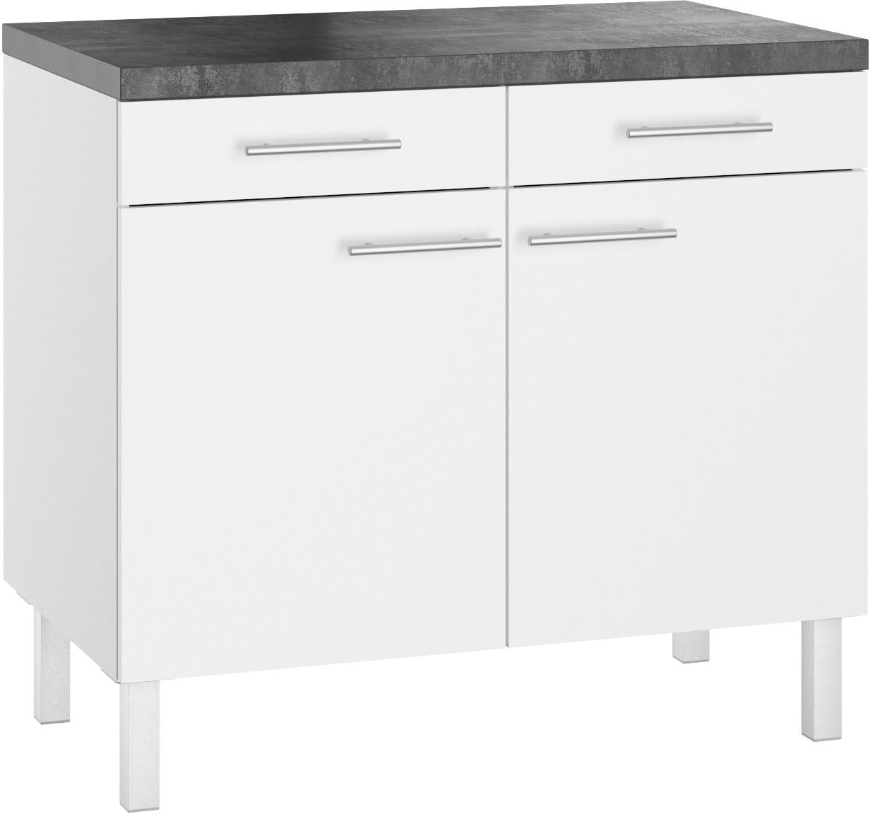 OPTIFIT Unterschrank, Breite 100 cm, 2 Türen, 2 Schubkästen