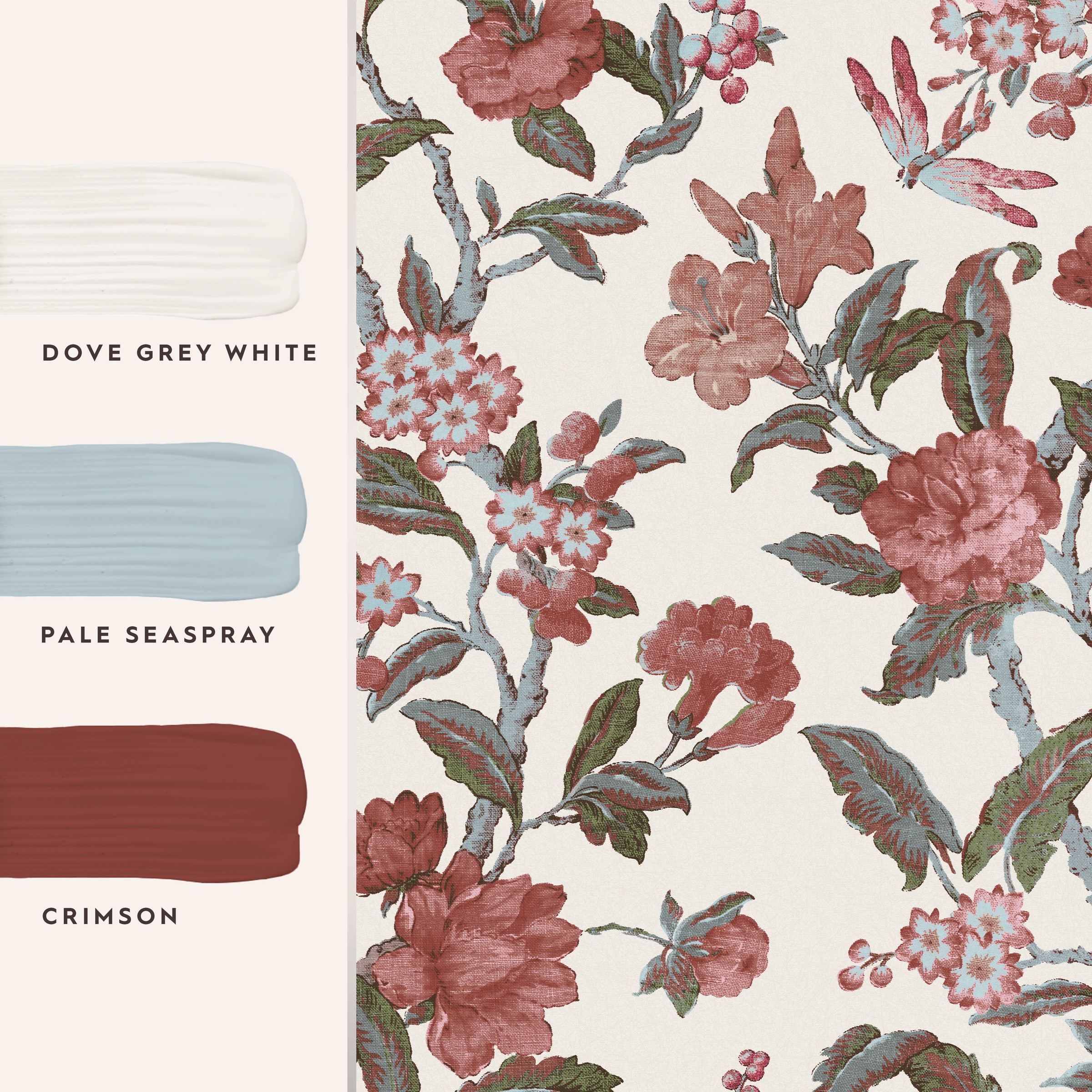 LAURA ASHLEY Vliestapete »Minera Crimson Red«, 10mx52cm