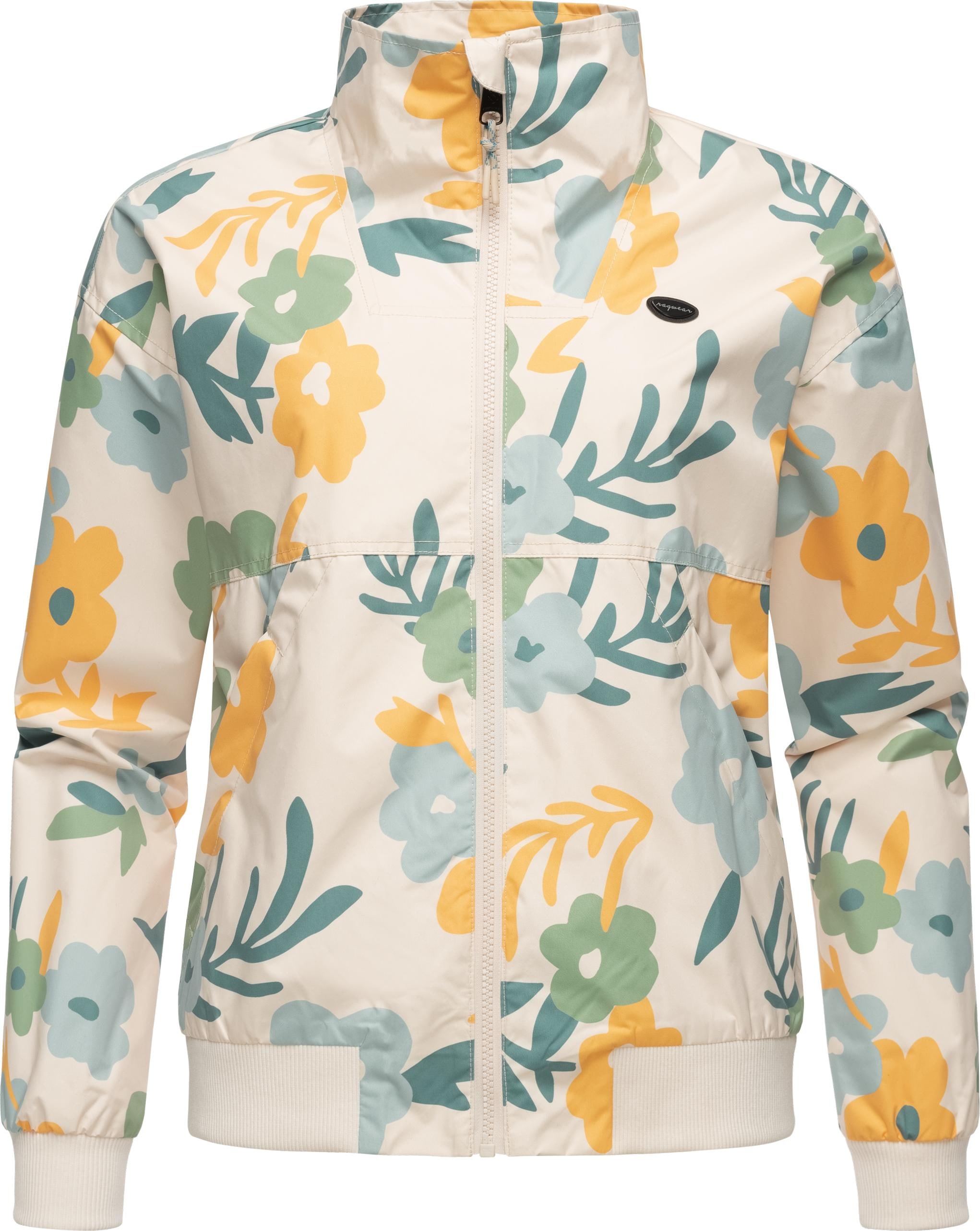 Ragwear Outdoorjacke "Goona Print", ohne Kapuze, Oversize Übergangsjacke mit modischem Allover-Print