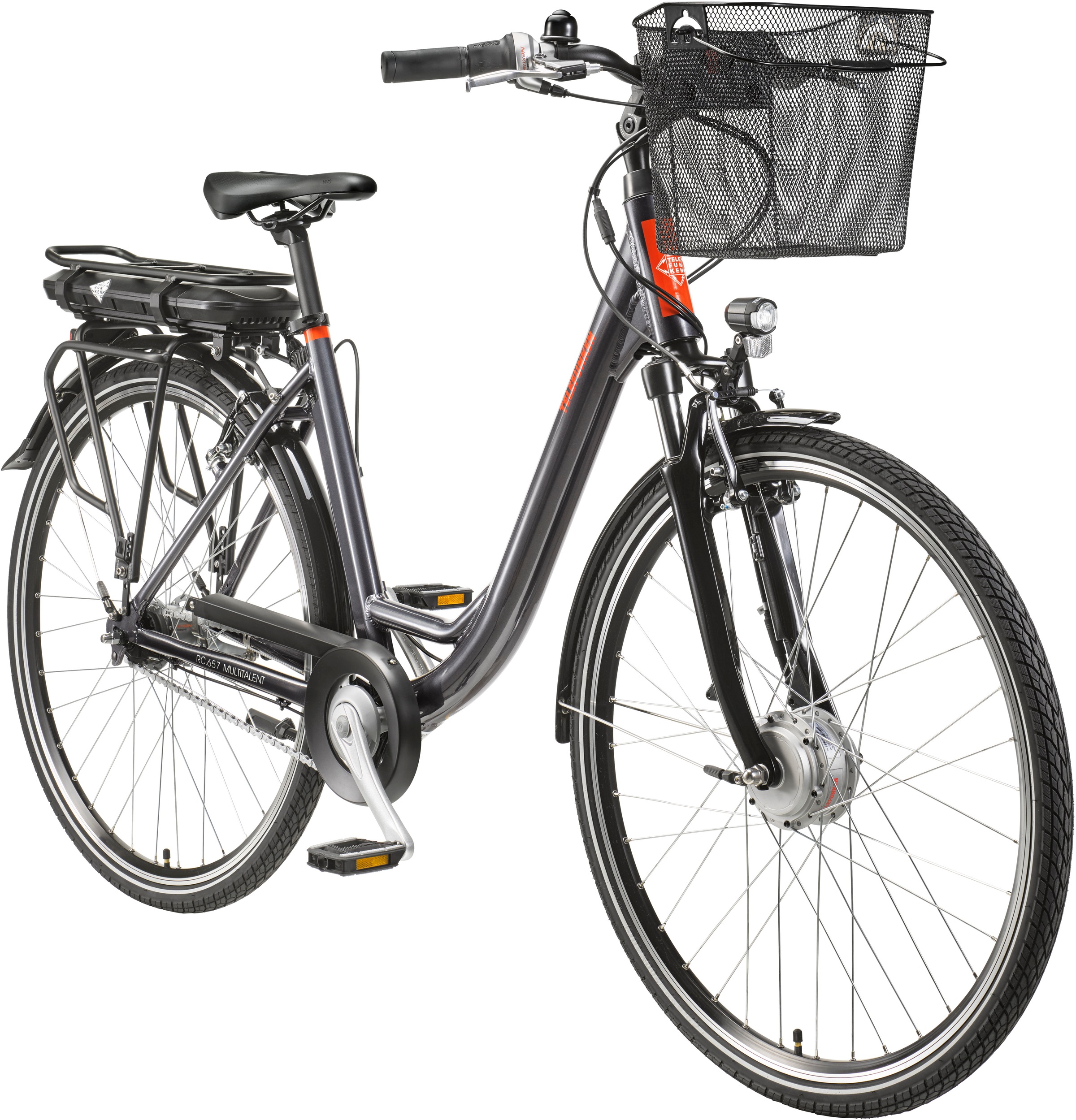 Telefunken RC657 Multitalent Alu-E-Bike City 28" 7-Gang Shimano Nexus anthrazit