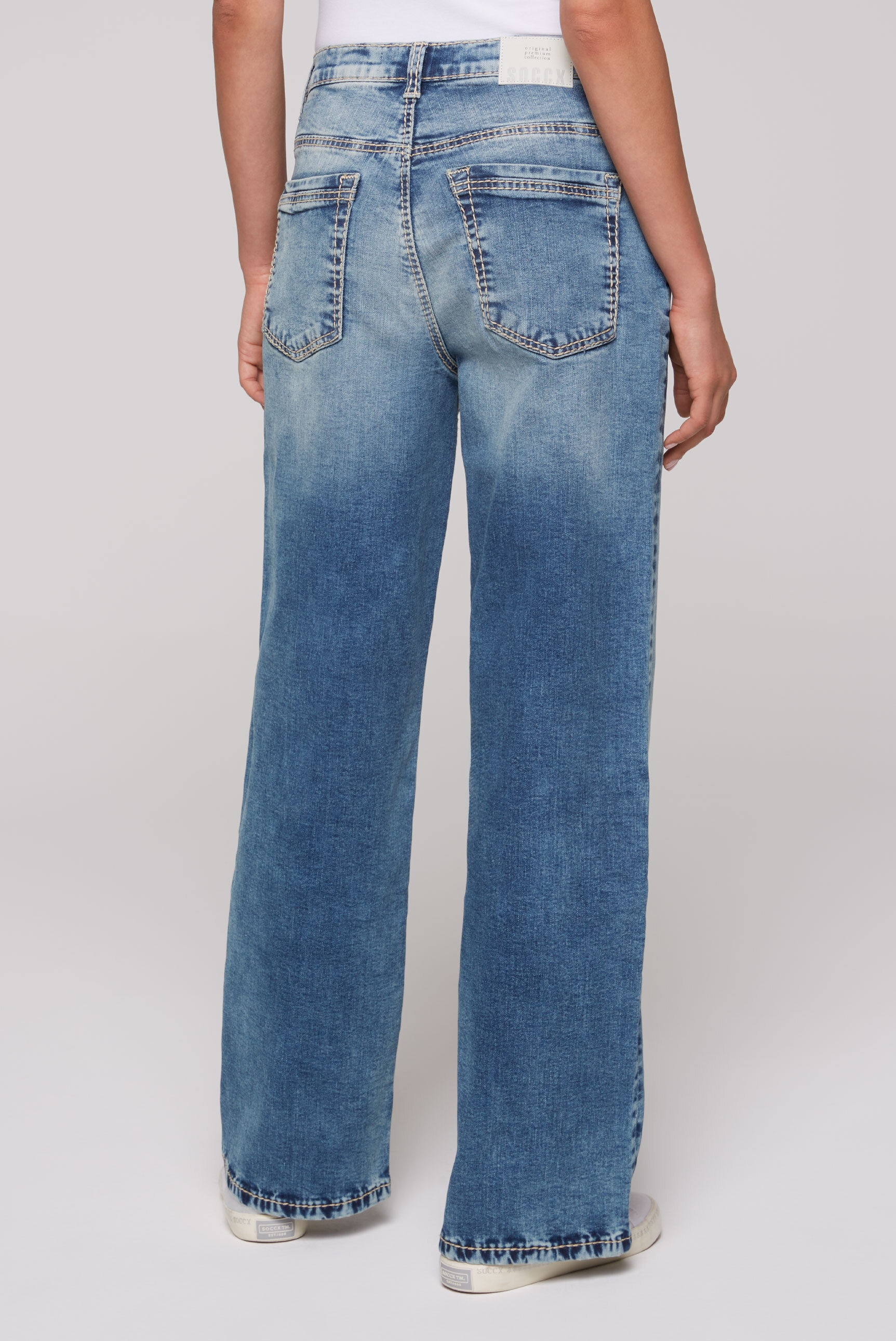 SOCCX Regular-fit-Jeans, mit breiten Nähten