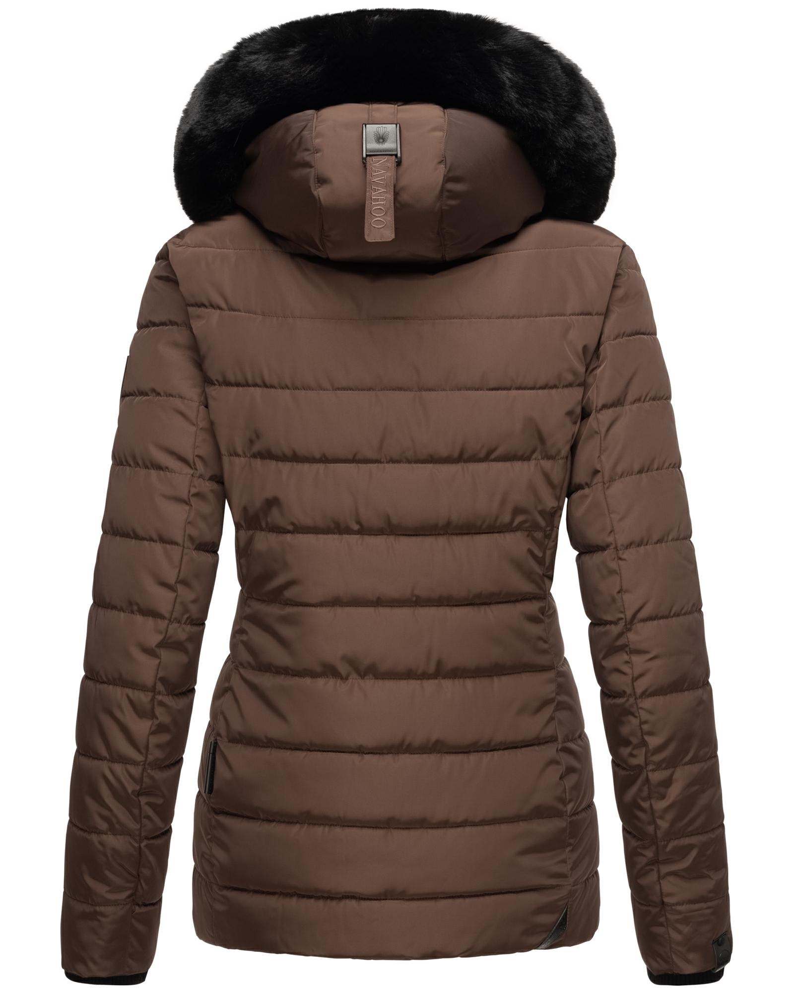 Navahoo Steppjacke »Milianaa«, mit Kapuze, Edle Winterjacke mit weicher Kunstfell-Kapuze