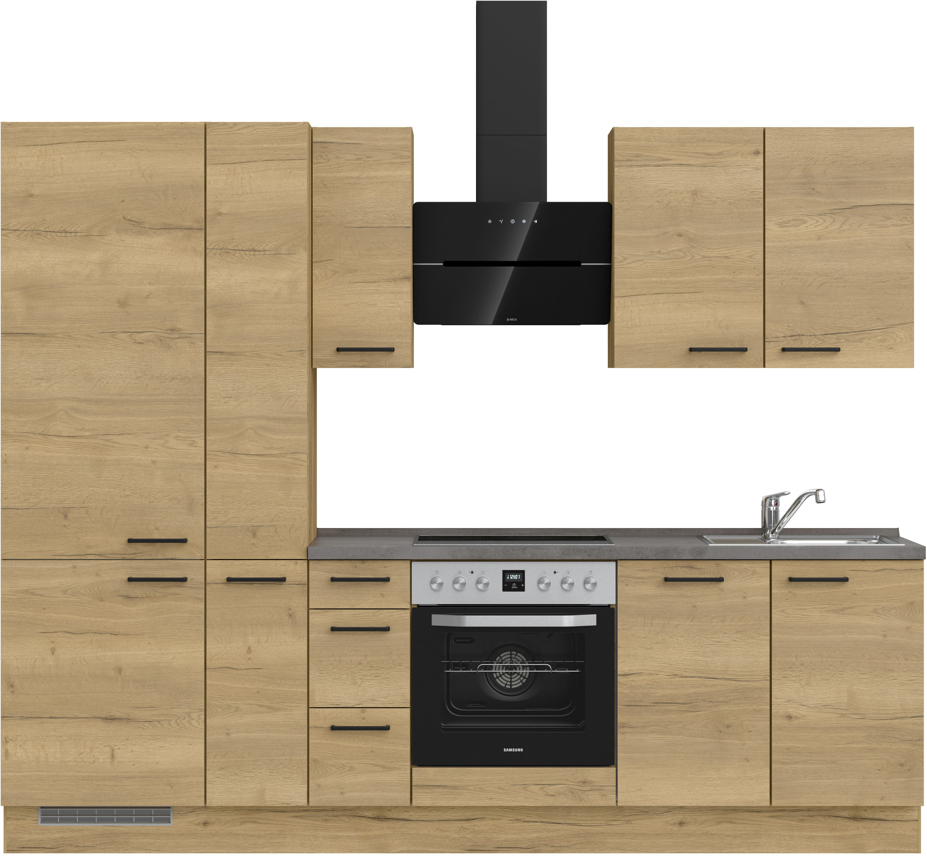 nobilia 1100000002199 ""Structura II", NEU: individuell anpassbar mit gratis Profi-Beratung" vormontiert, Breite 270 cm, Ausrichtung wählbar, wahlw. mit E-Geräten