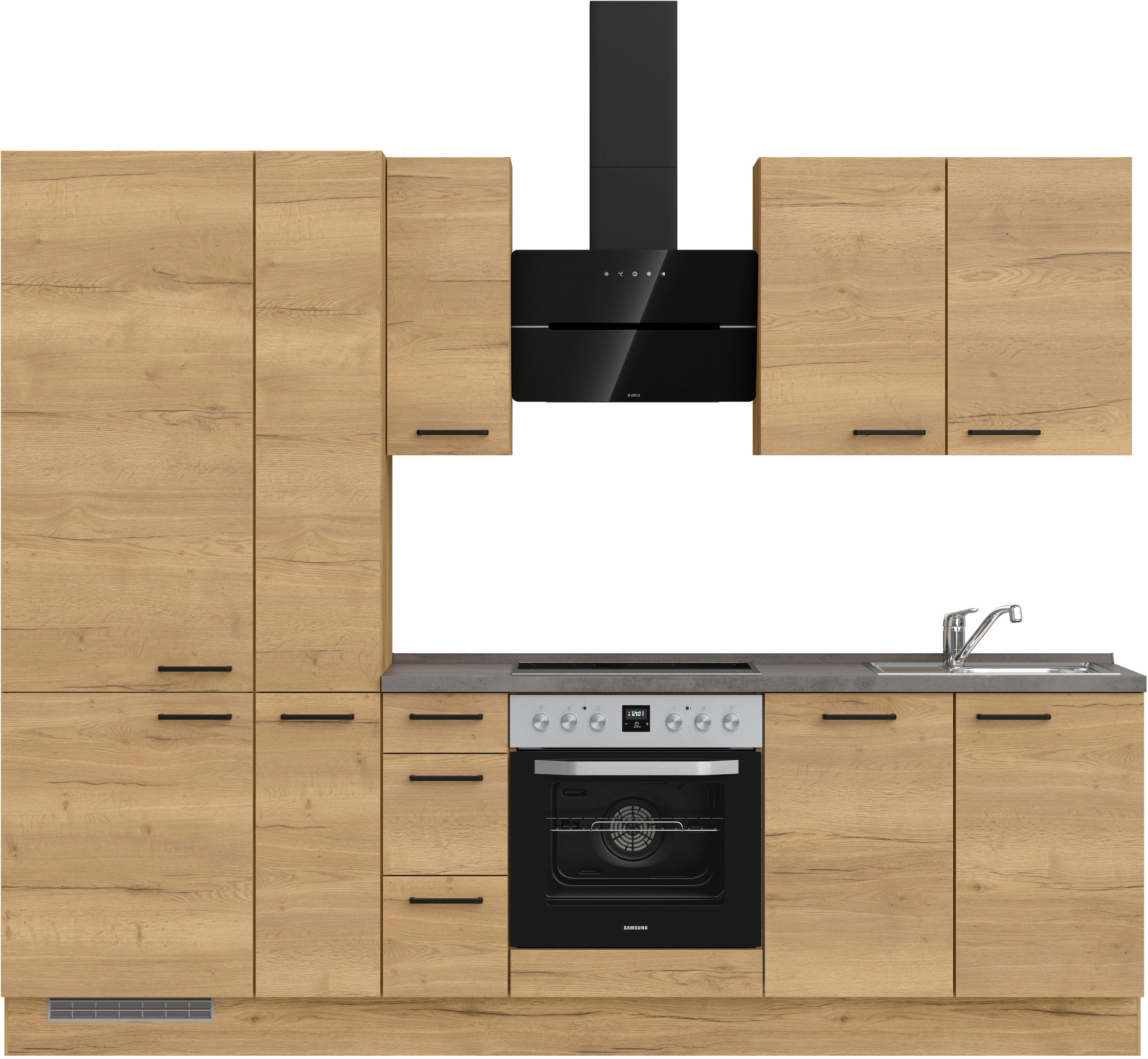 nobilia ""Structura II", NEU: individuell anpassbar mit gratis Profi-Beratung" vormontiert, Breite 270 cm, Ausrichtung wählbar, wahlw. mit E-Geräten