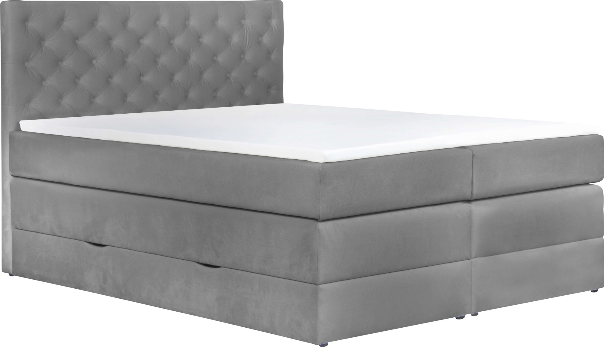 Home affaire Boxspringbett »SELJORD mit Bettkasten, Matratze und Topper, Breite 160 oder 180 cm« Bonnell- oder Taschenfederkernmatratze (H2, H3, H4), mit Knopfheftung