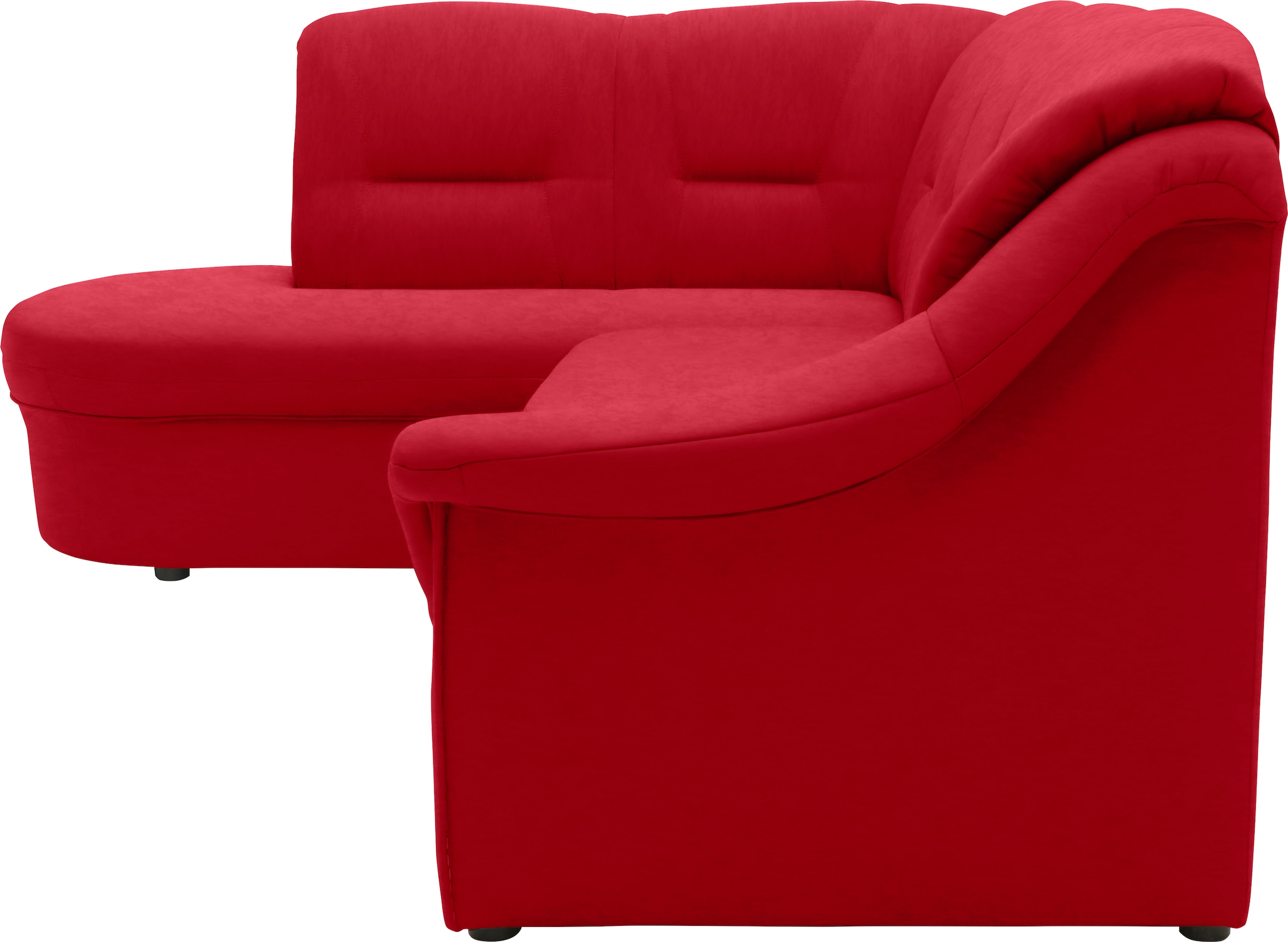 DOMO collection Ecksofa »Faenza für kleine Räume, Stellmaße 232,176cm, komfortabel, L-Form«, mit Ottomane, zeitlos, elegante Armlehnen, wahlweise mit Bettfunktion