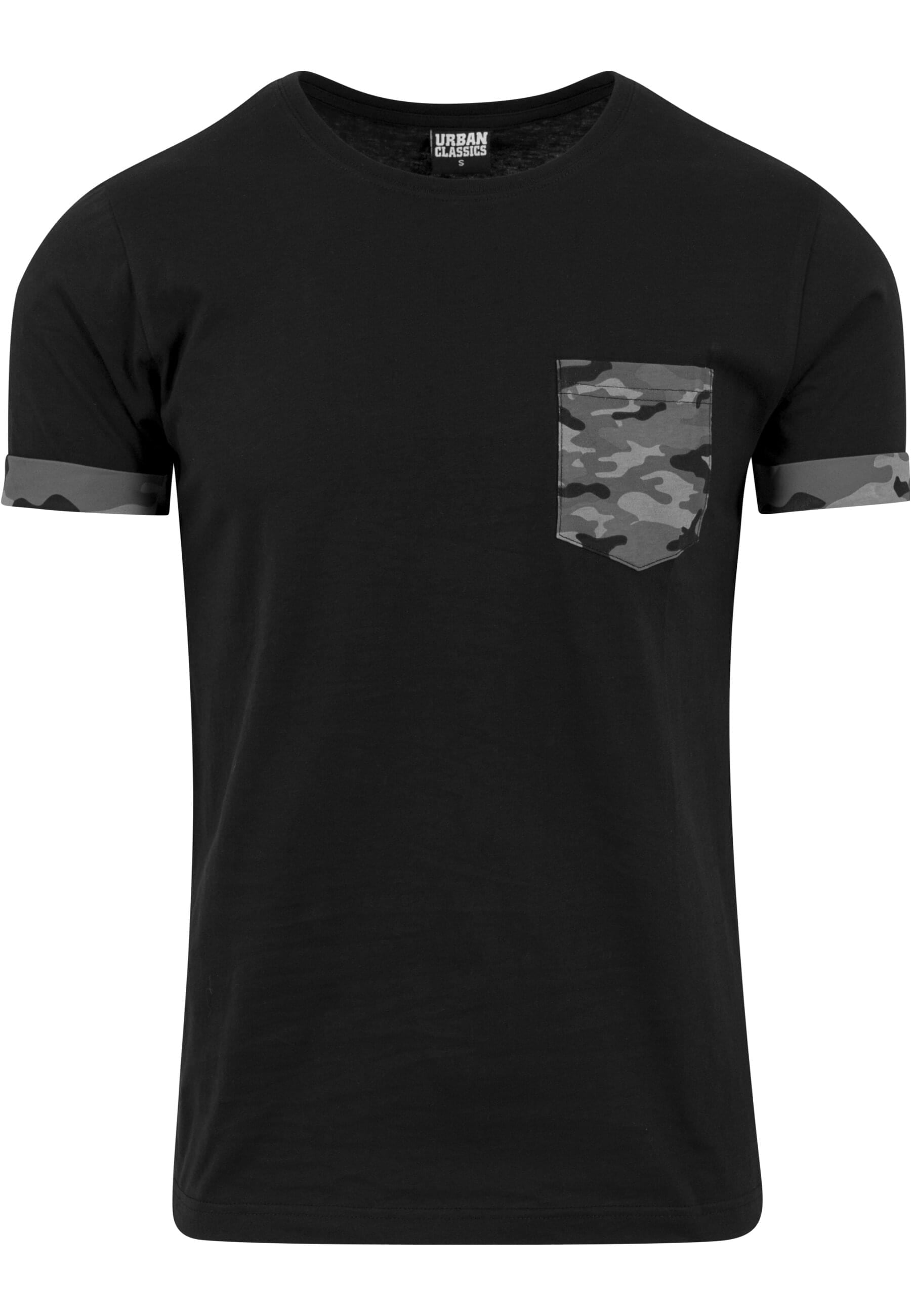 URBAN CLASSICS T-Shirt »Urban Classics Herren Camo Contrast Pocket Tee«, (1 tlg.)