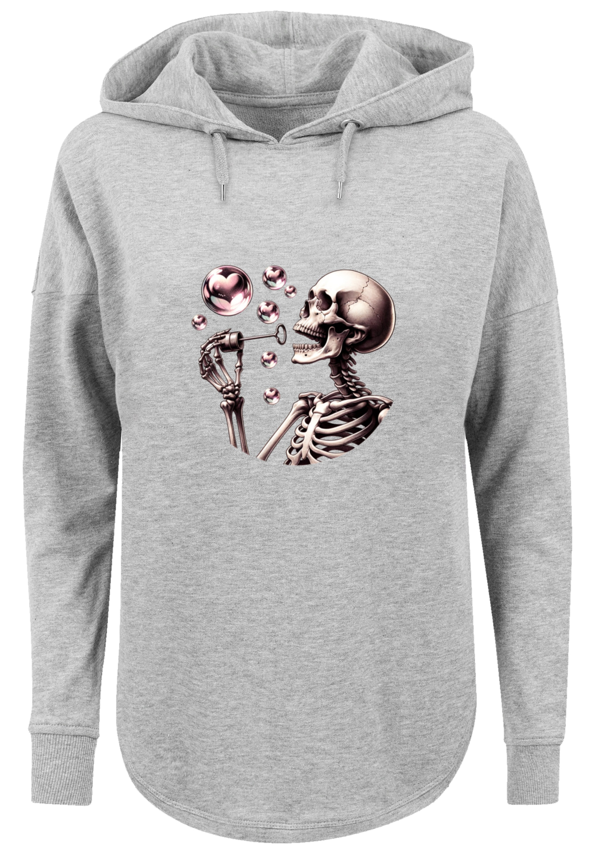 F4NT4STIC Kapuzenpullover »Niedliches Goth Skelett Herz Seifenblasen«, Premium Qualität