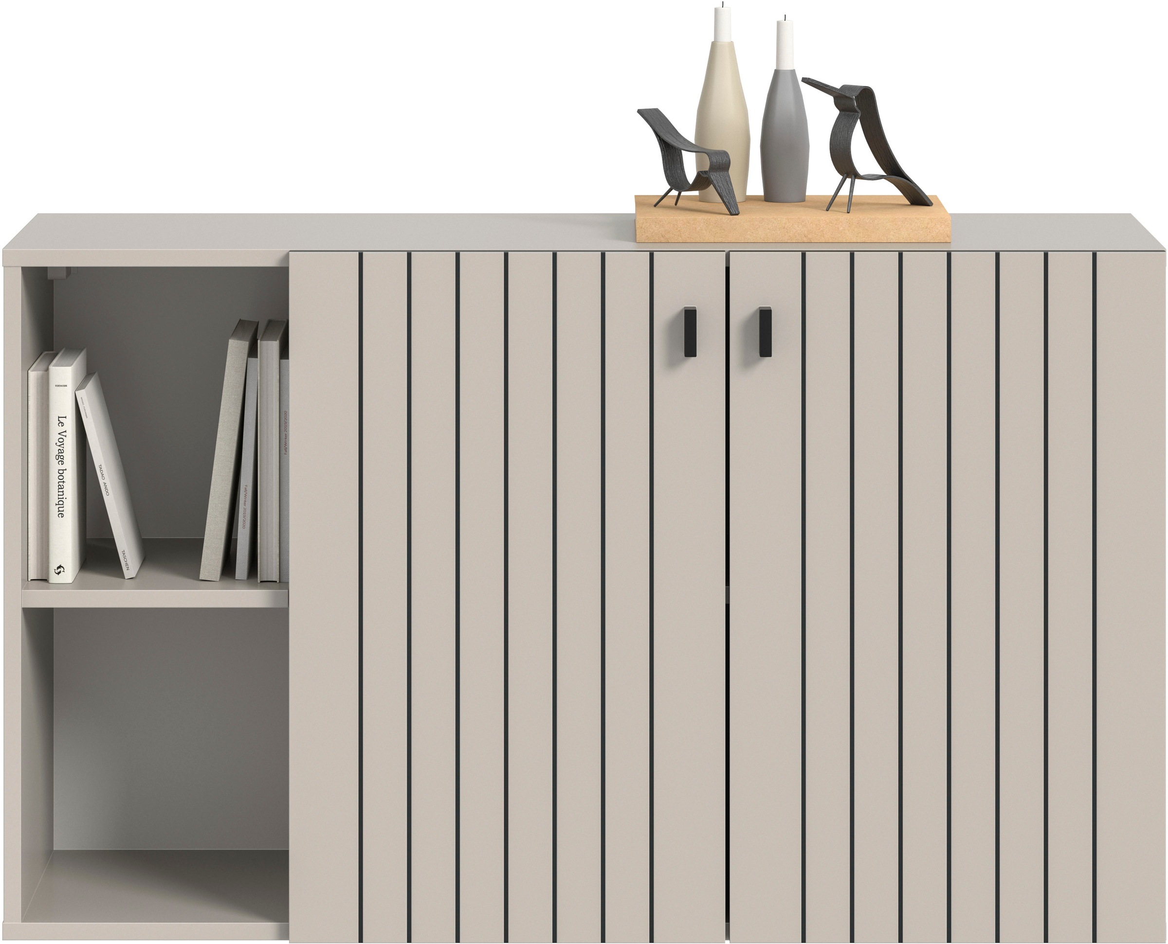 Home affaire Schuhschrank "TATIO, Breite 106 cm, hängend, Rillenopik, offen günstig online kaufen