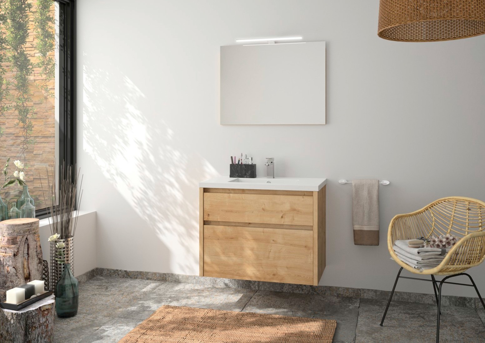 Allibert Badmobel Set Aston Gesamtbreite 80 Cm Bestellen Baur