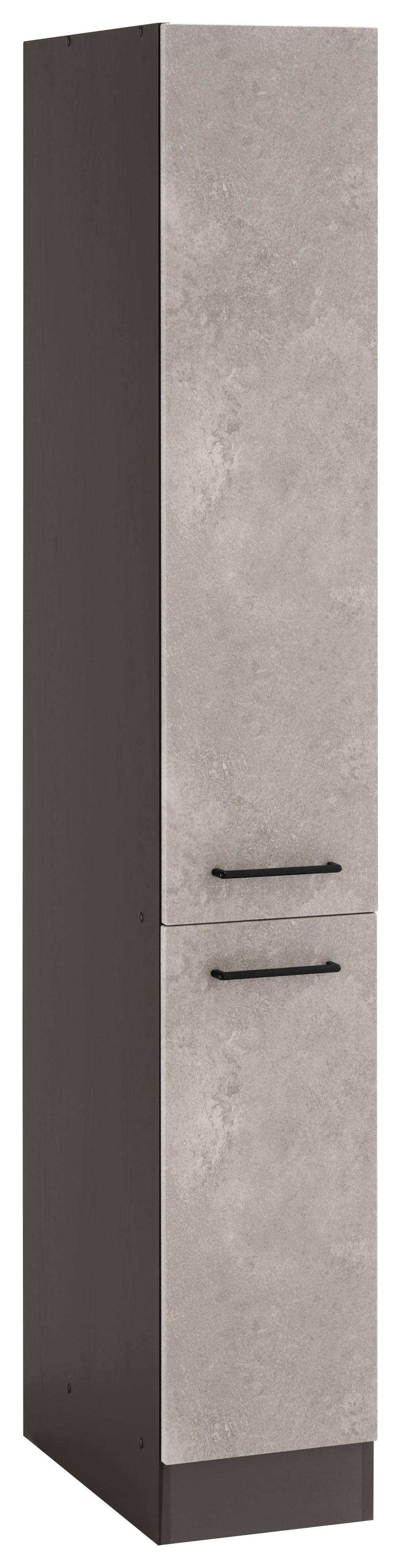 Preisvergleich für HELD MÖBEL Apothekerschrank Tulsa, 30 cm breit, 200 cm  hoch, mit 2 Auszügen, schwarzer Metallgriff, hochwertige MDF Front, BxHxT  30x60x200 cm, SKU: 61275544 | Ladendirekt