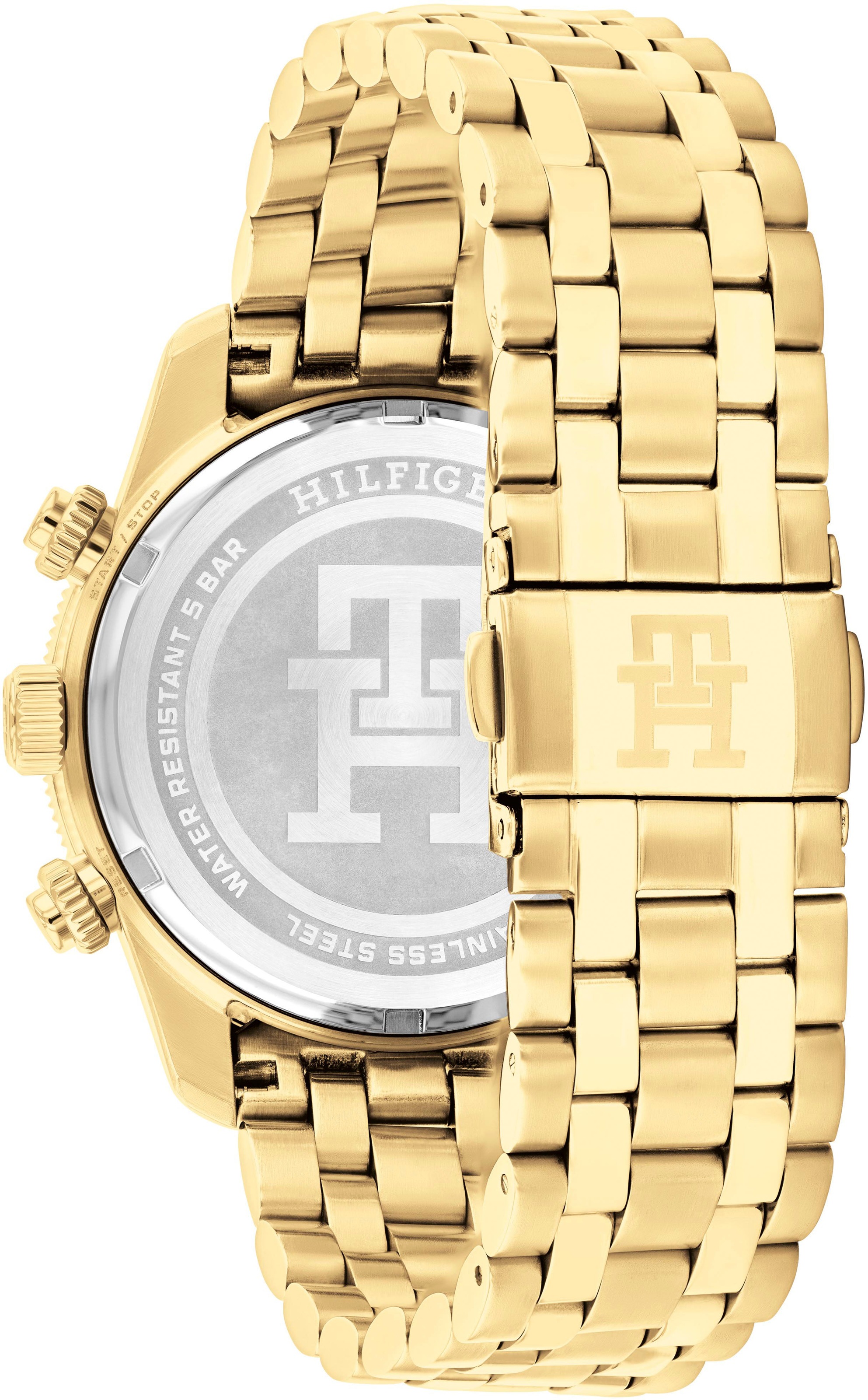 Tommy Hilfiger Chronograph »TH85 CHRONOGRAPH«, Quarzuhr, Armbanduhr, Herrenuhr, Edelstahlarmband, analog, Tag