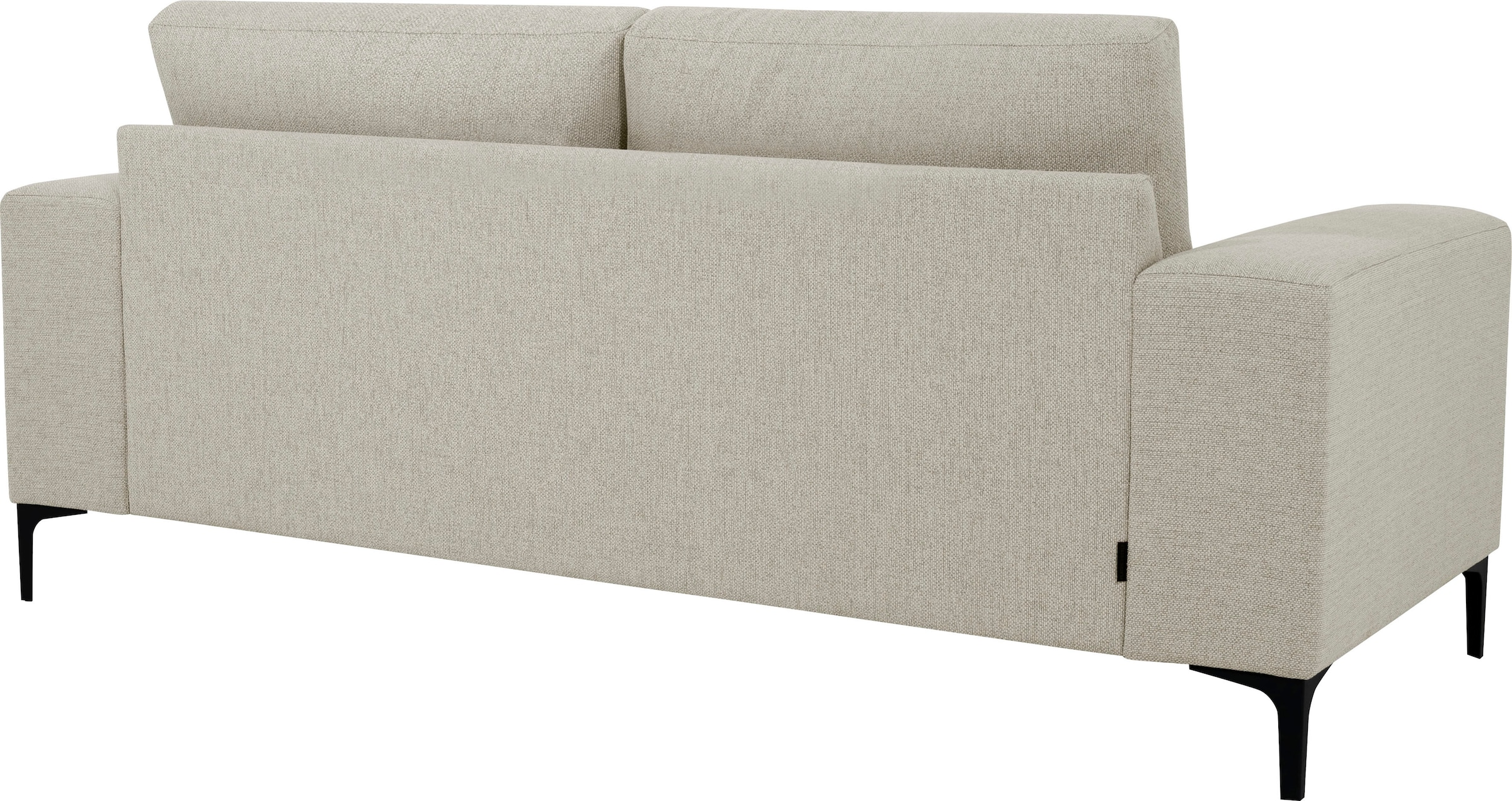 Places of Style 2-Sitzer »Xander«, Breite 164 cm, Webstoff, Soft-Touch Chenille, schwarze Metallfüße