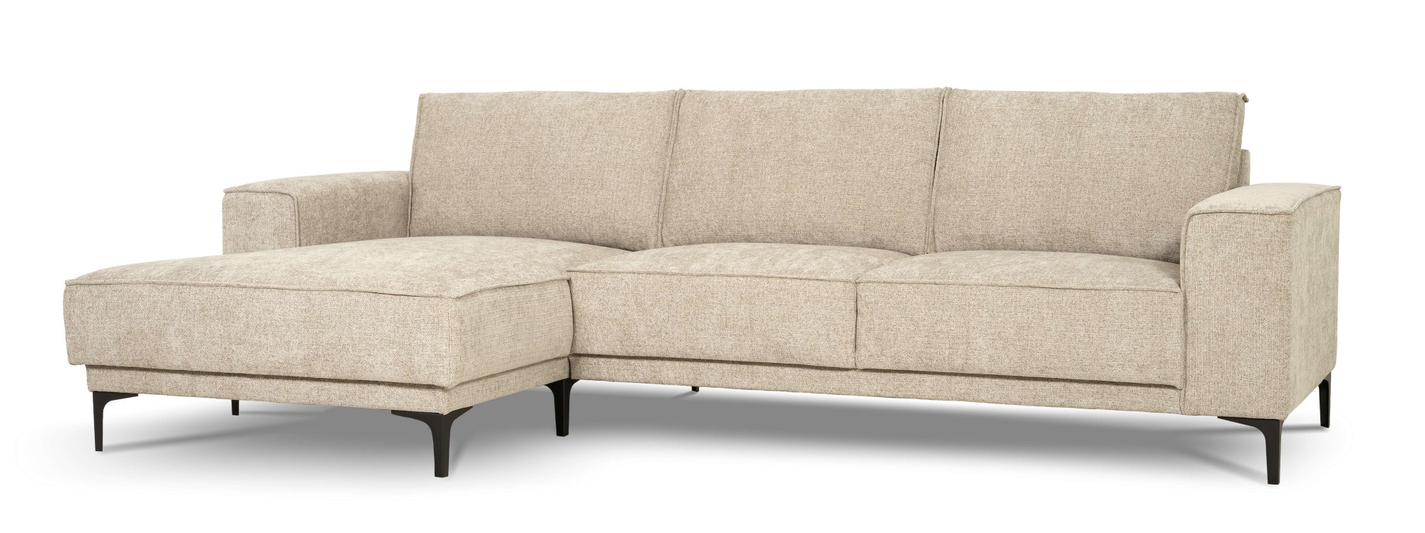 OTTO home Ecksofa »Polsterecke, Sofa, Oland mit modernem Chenille-Bezug« L-Form, 280 cm, Wellenunterfederung, Skandi-Design, Metallfüße