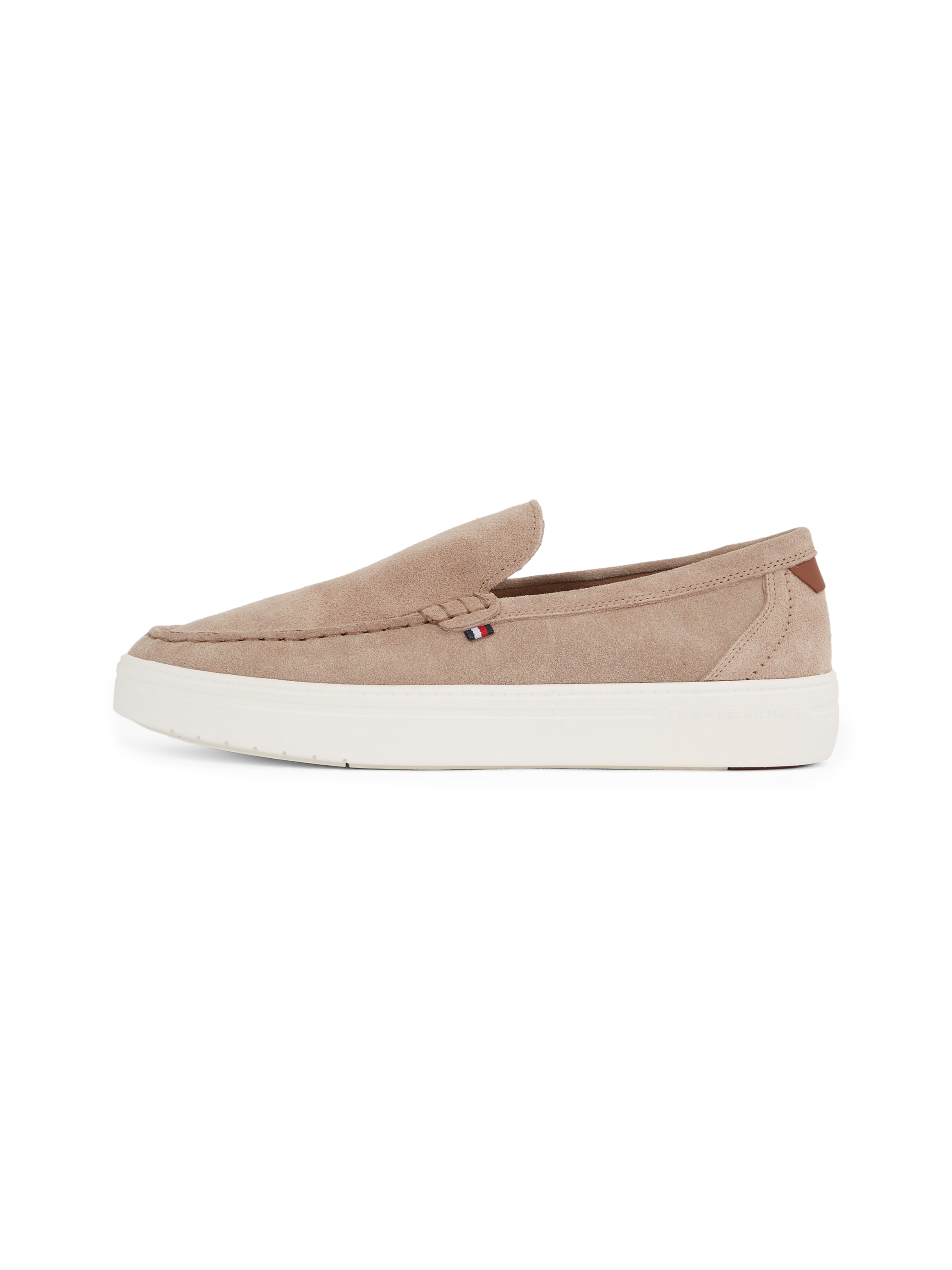 Tommy Hilfiger Slipper »MODERN LIGHT HYBRID SUEDE LOAFER«  , Plateau, Schlupfschuh, Freizeitschuh, Halbschuh mit Label