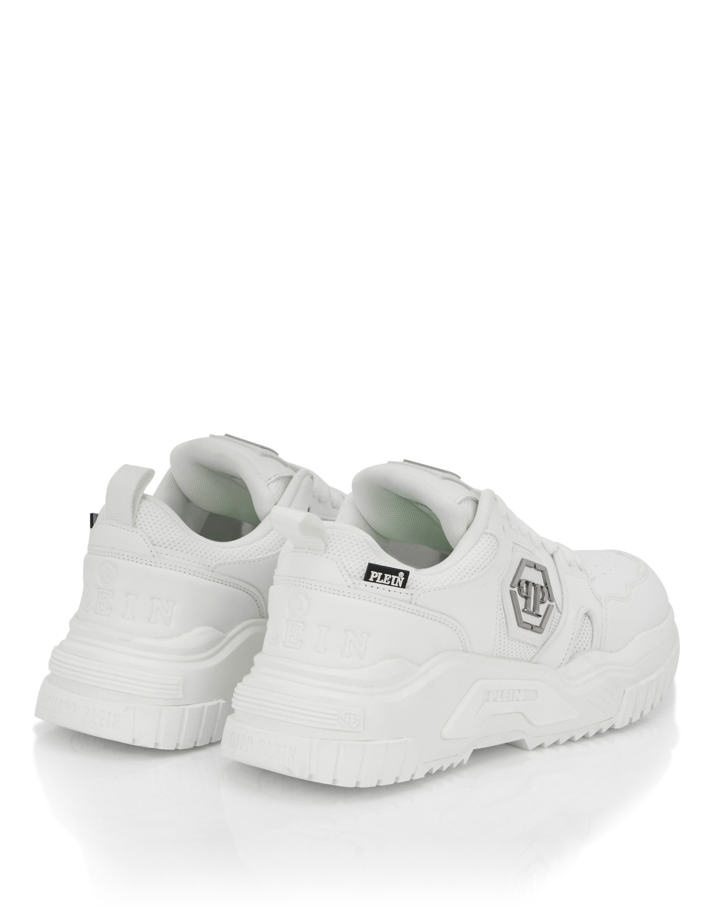 Sneaker PHILIPP PLEIN "Hexagon", Damen, Gr. 42, Normalschaft, 01, weiß, Schuhe Sneaker 3