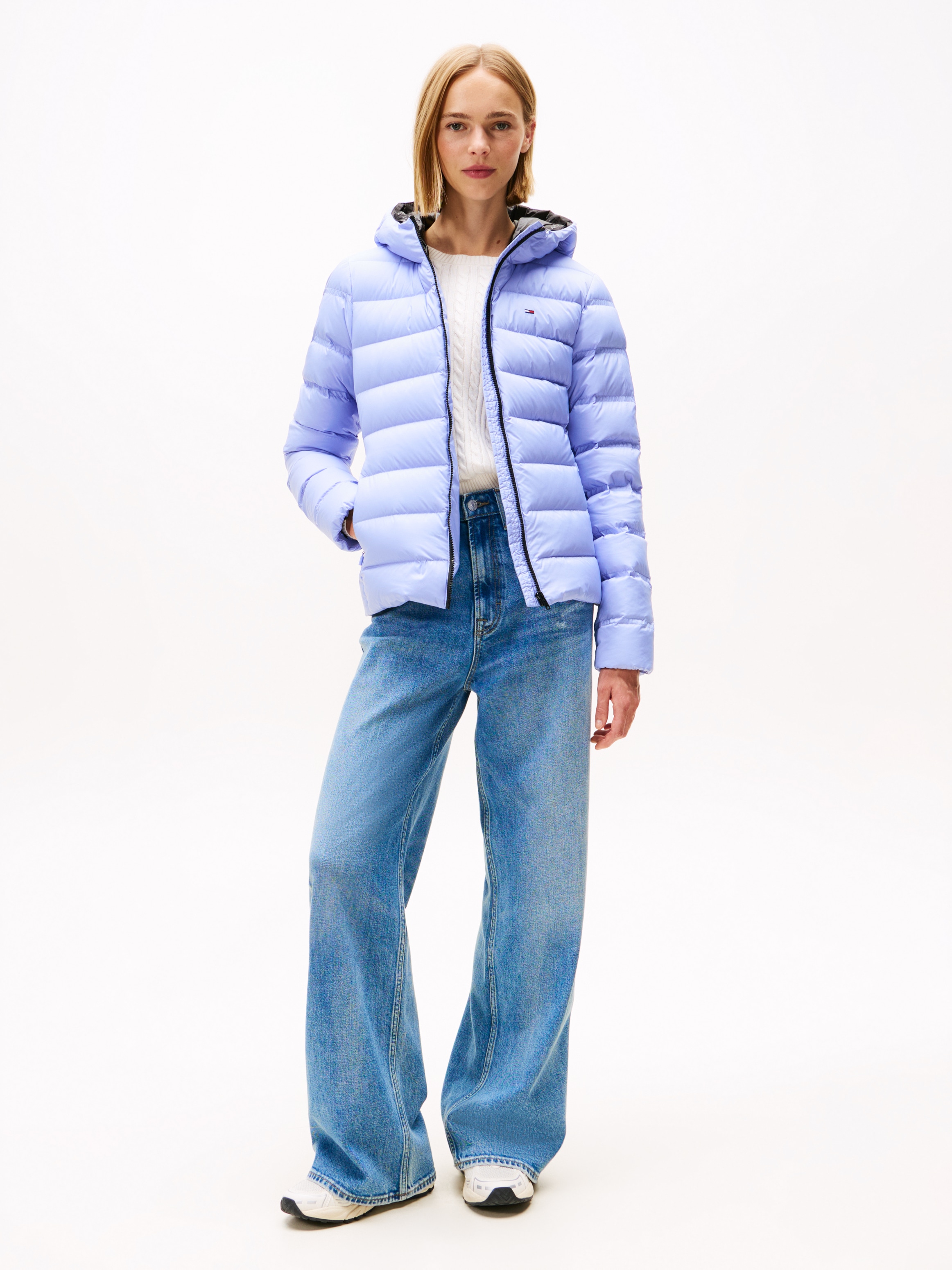 Tommy Jeans Steppjacke »TJW SLIM HOOD PRNT DOWN JCKT EXT«, mit Kapuze