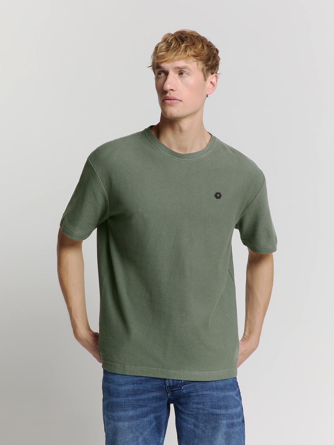 NO EXCESS T-Shirt "No Excess Jacquard crewneck t-shirt" günstig online kaufen