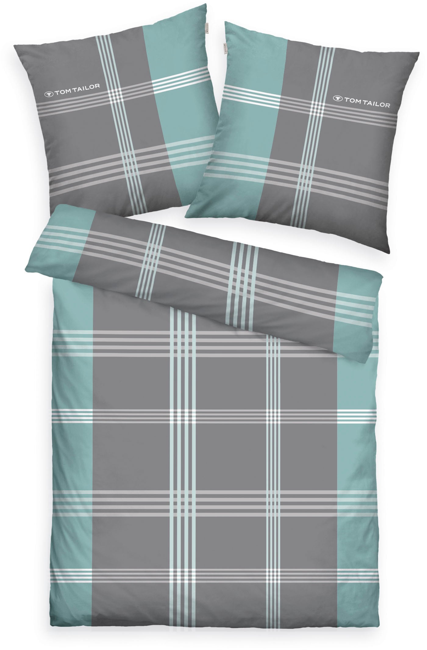 TOM TAILOR HOME Bettwäsche "Ole" 3 Stk. karierte Bettwäsche aus Baumwolle, günstig online kaufen