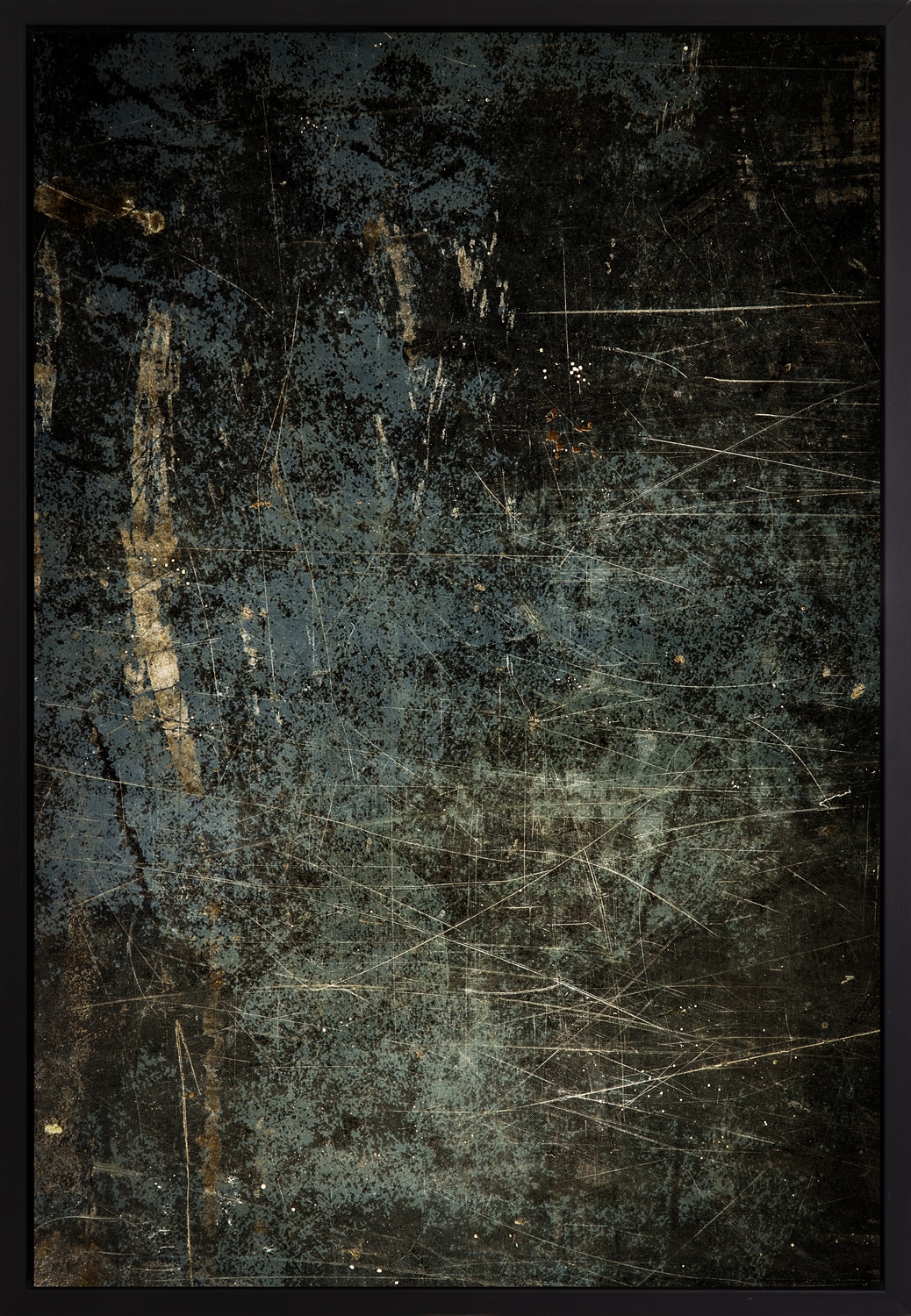 queence Leinwandbild »Abstrakt Dunkel«, Abstrakt-Abstrakte-Kunst-Modern, mit einem Schattenfugenrahmen veredelt