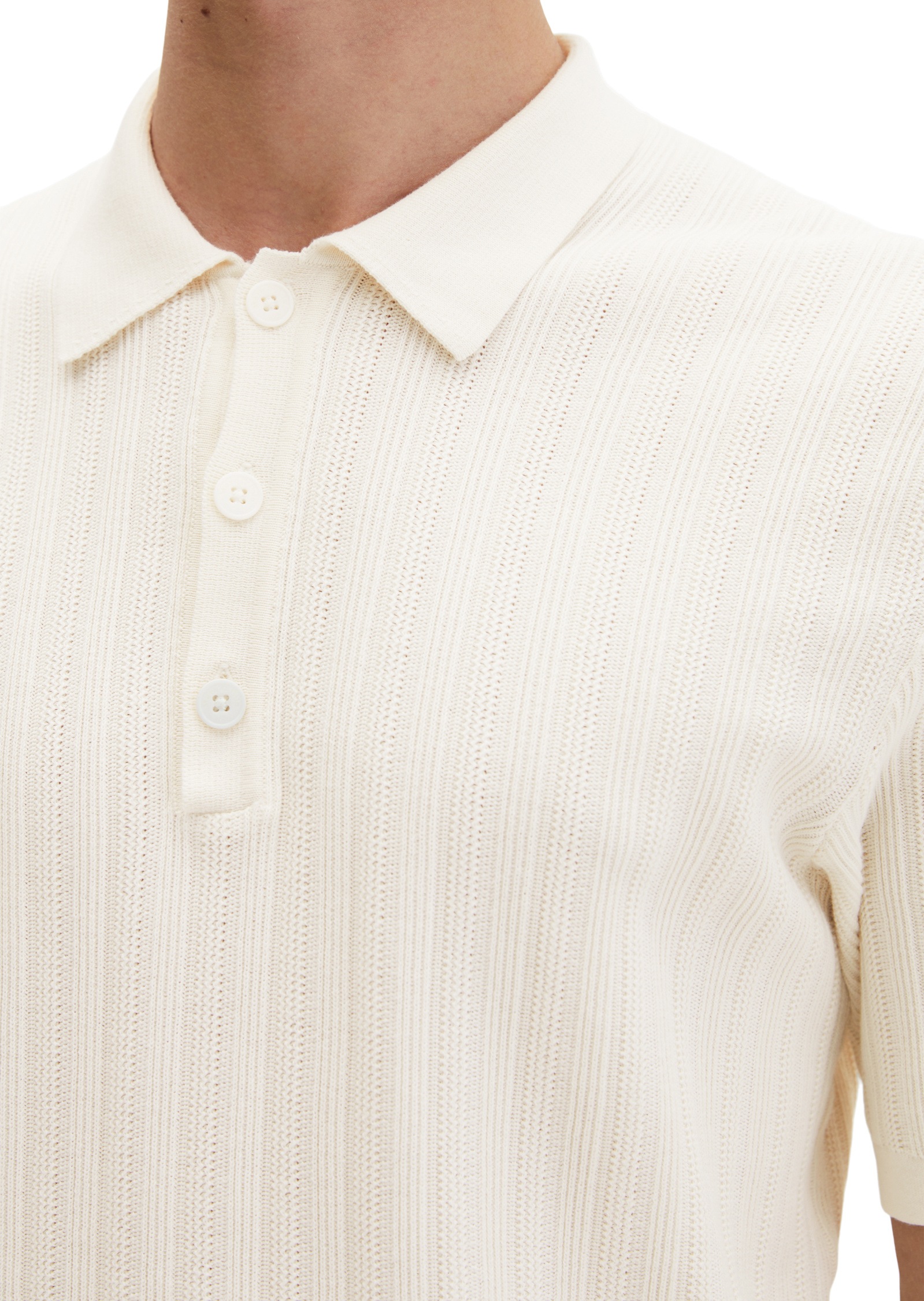 Marc O'Polo Poloshirt »mit vertikaler Strickstruktur«