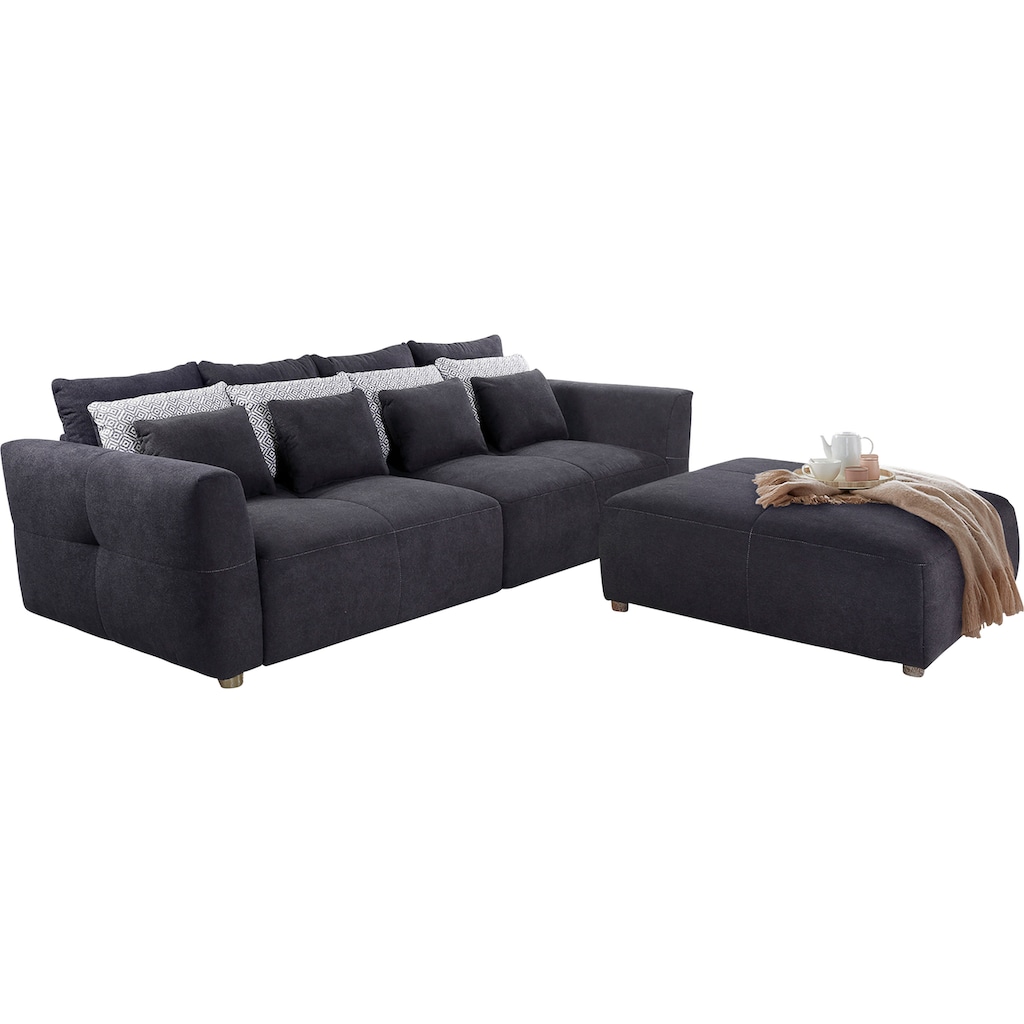 Wohnen Sofas & Couches INOSIGN Big-Sofa, mit Federkernpolsterung für kuscheligen, angenehmen Sitzkomfort im trendigen Design 