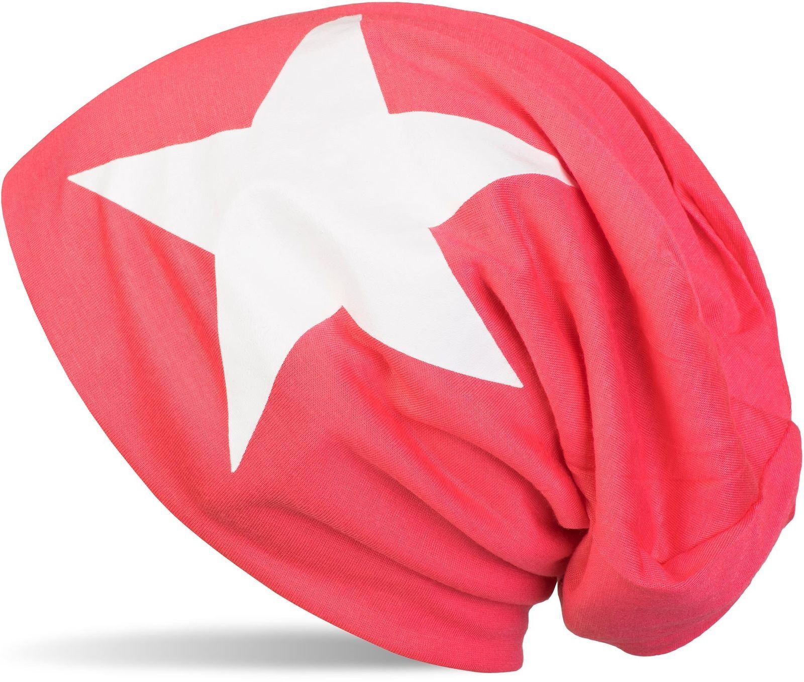 styleBREAKER Beanie "Beanie mit Stern Print" 1 Stk. günstig online kaufen