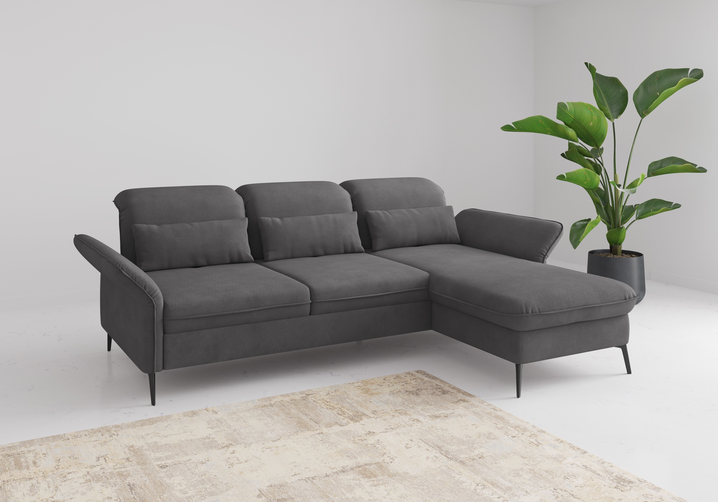 sit&more Ecksofa "Emely, inkl. Sitztiefenverstellung" wahlweise mit Bettfun günstig online kaufen