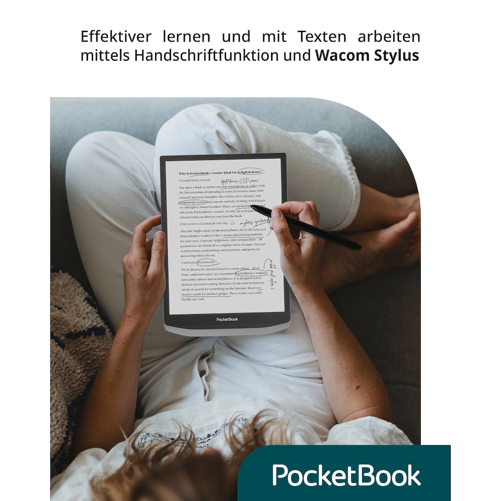 PocketBook E-Book »InkPad X Pro«, (inklusive Wacom Stylus und Schutzhülle mit Sleep-Cover-Funktion)