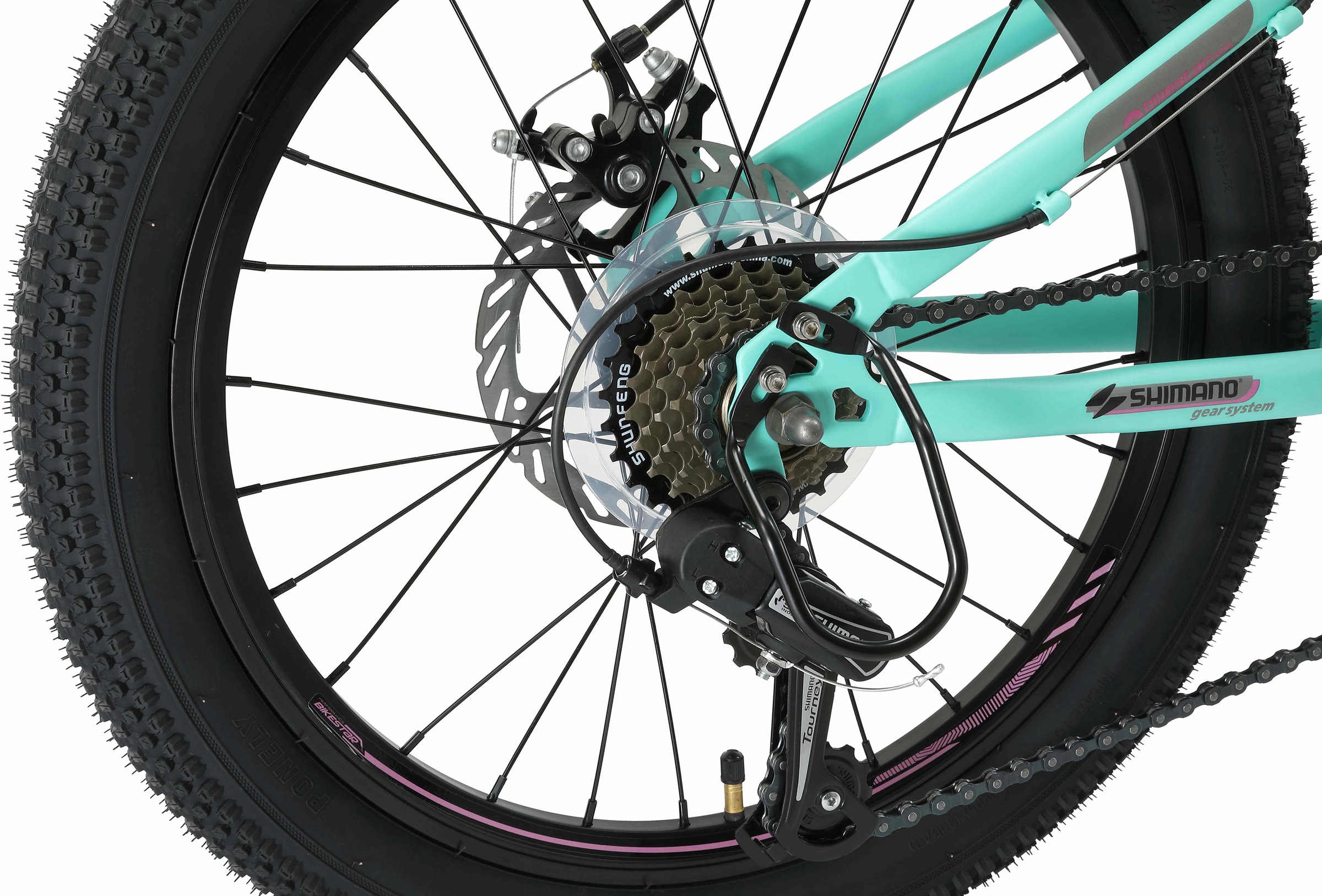 Bikestar Jugendfahrrad, 7 Gang, Shimano, RD-TY21 Schaltwerk, Kettenschaltung