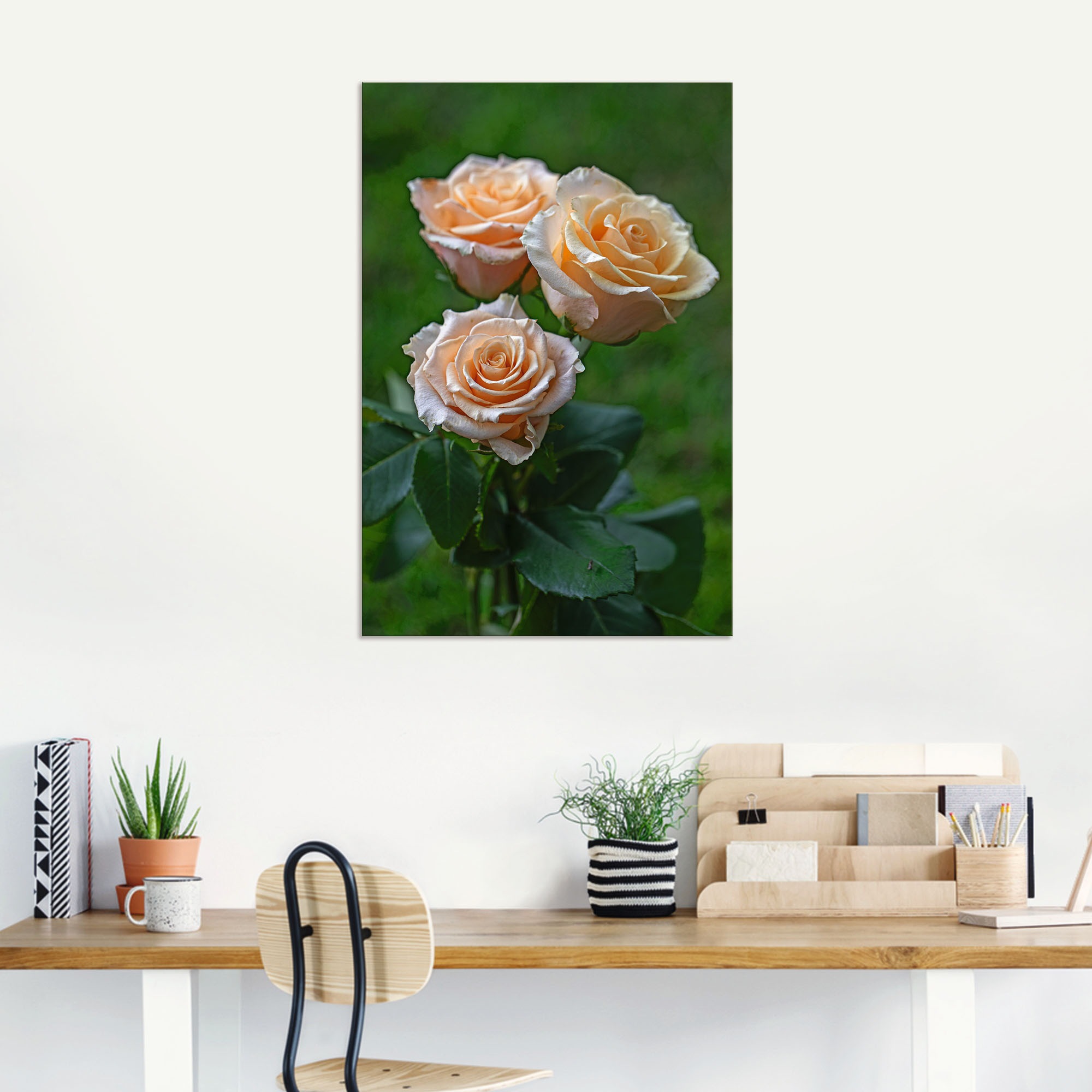Artland kaufen Wandaufkleber | BAUR St.), »wunderschöne Wandbild Rosen«, in Leinwandbild, Poster oder Blumenbilder, versch. als Alubild, (1 Größen