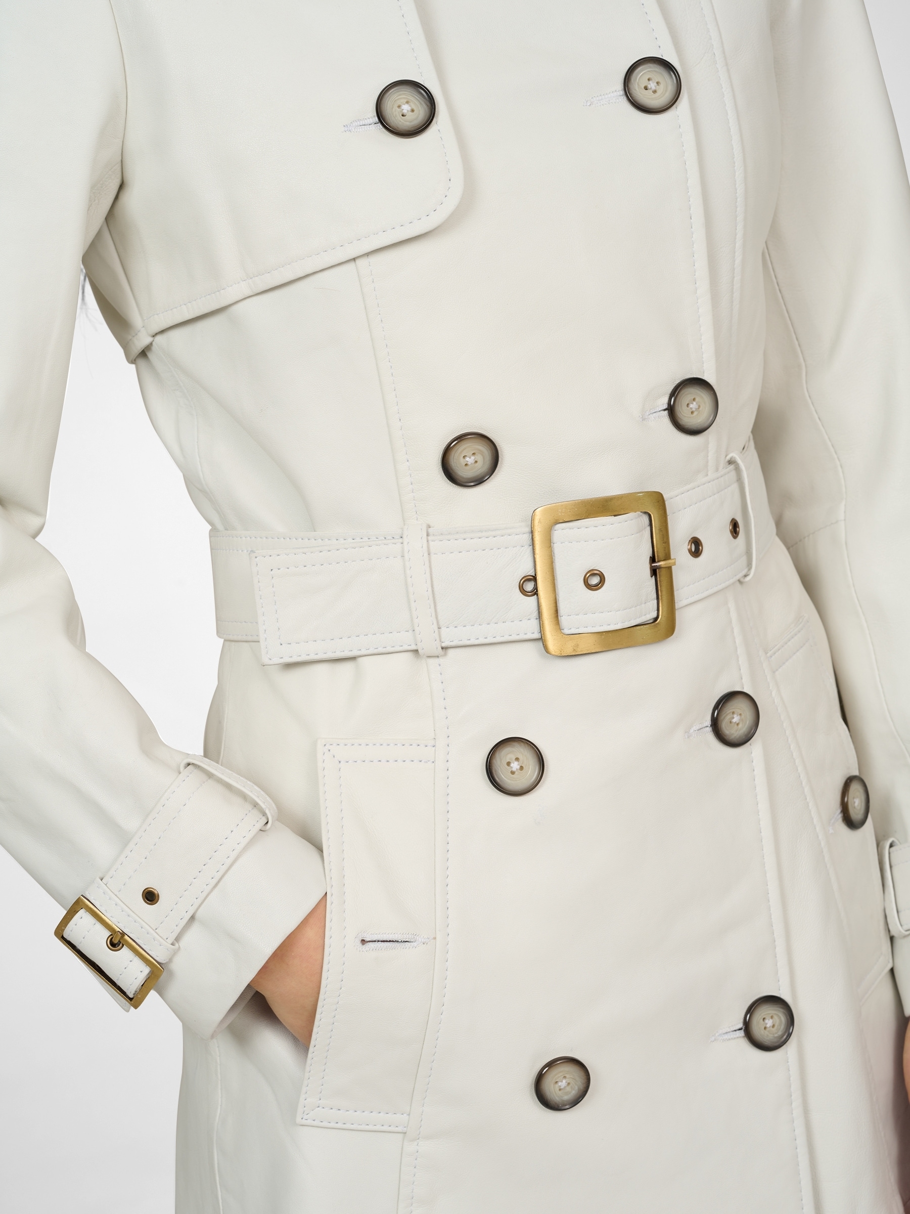 RICANO Trenchcoat »Mantel Gloria« Handgefertigt aus echtem Leder