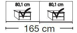 Schwebetürenschrank 165 cm BAUR »Malibu«, | mit Glasfront Breite WIEMANN