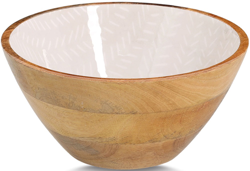 ZELLER PRESENT Schale "Mangoholz, beige", Ø 25cmbeige, Schüsseln, hochwertiges natürliches Material