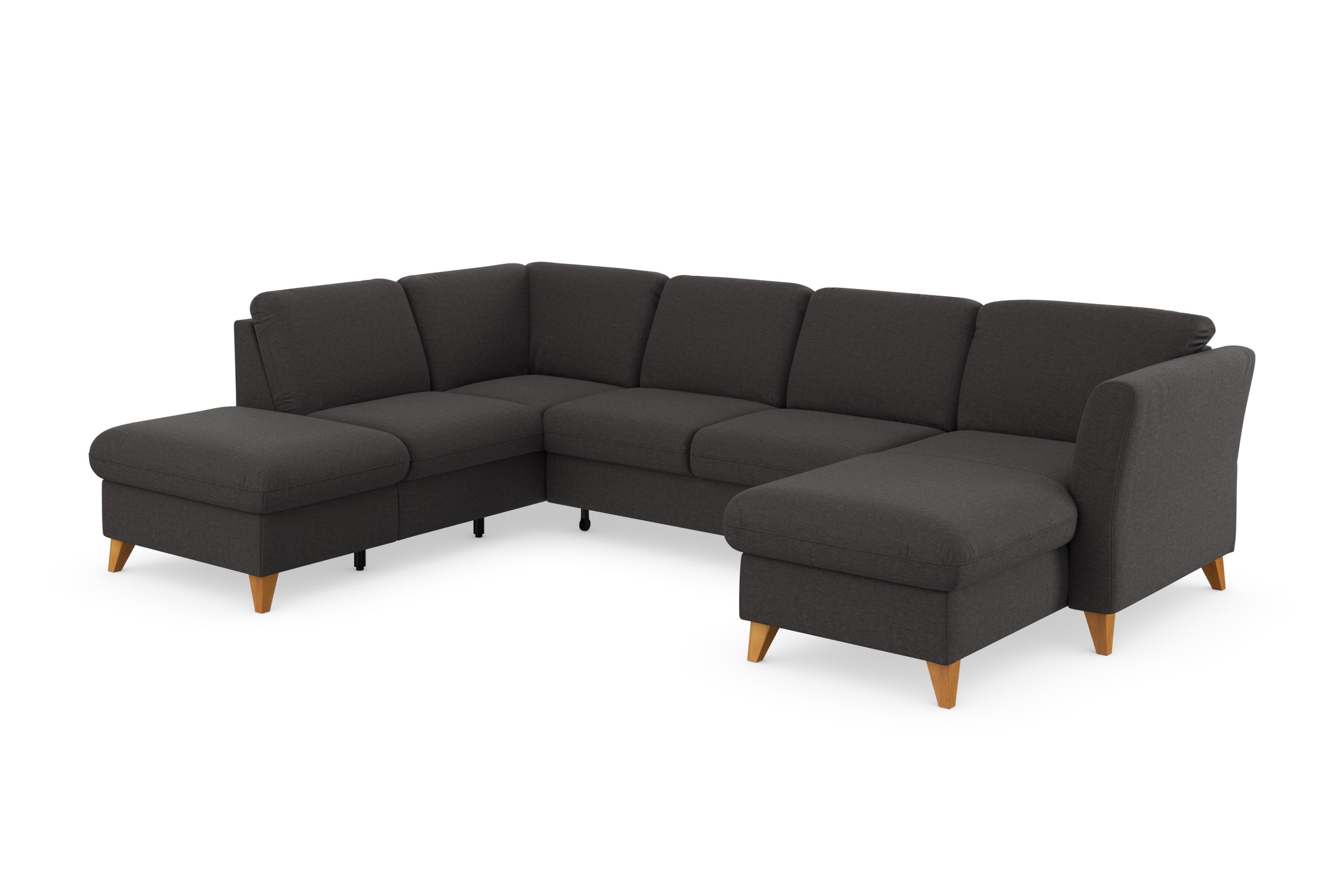 Thumbnail - Home affaire Wohnlandschaft "Trelleborg U-Form", Federkern-Polsterung, wahlweise mit Bettfunktion und Stauraum