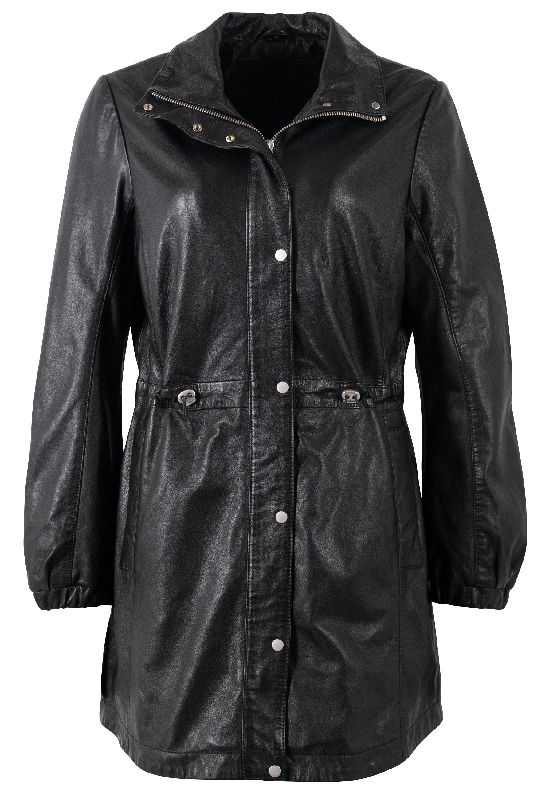 Mauritius Lederjacke "MWCharlott" Mantel mit verstellbarer Taille günstig online kaufen