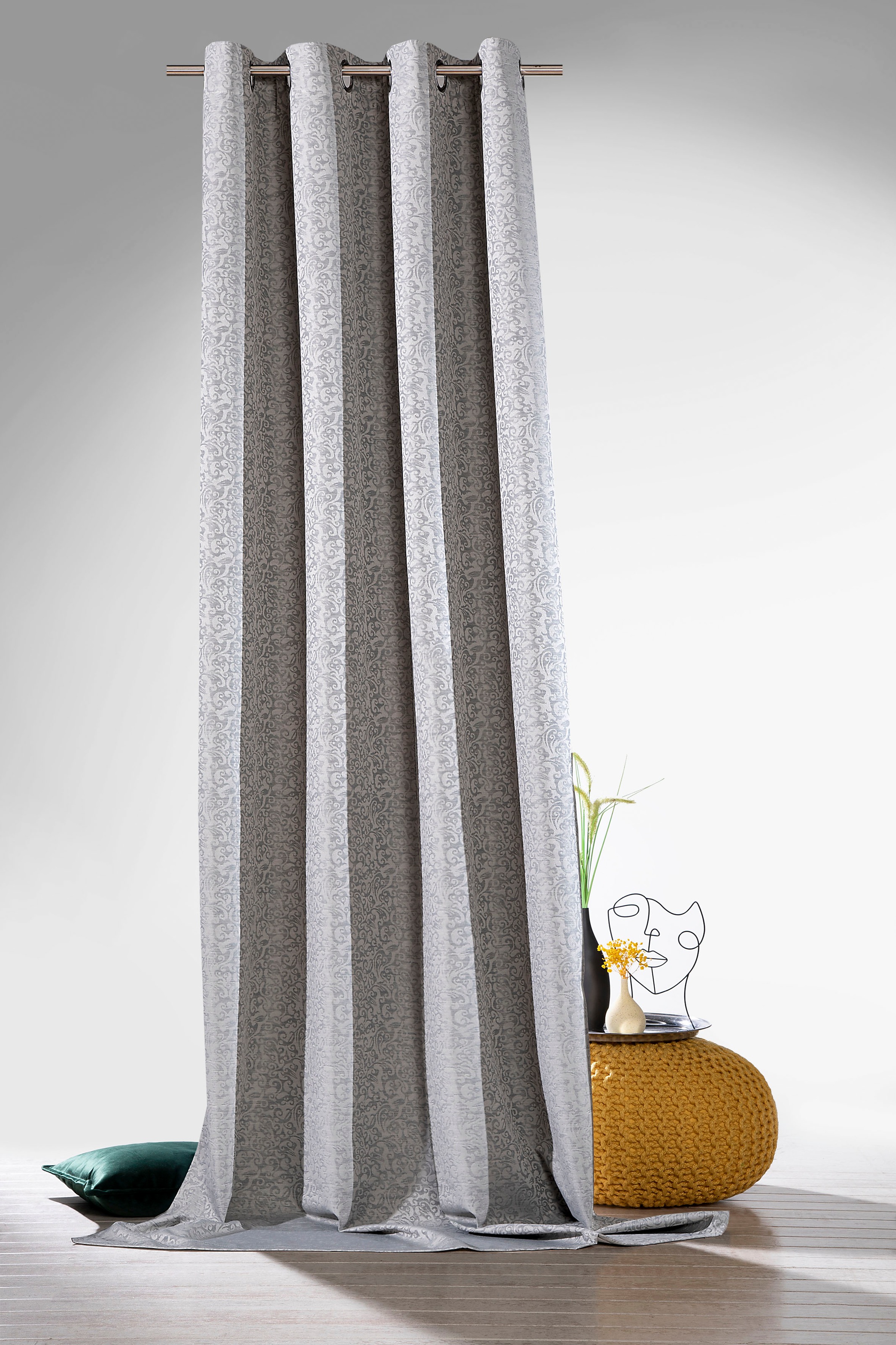 Weckbrodt Vorhang "Liam" Ösen 1 Stk. tlg. Jacquard, blickdicht, mit beschic günstig online kaufen