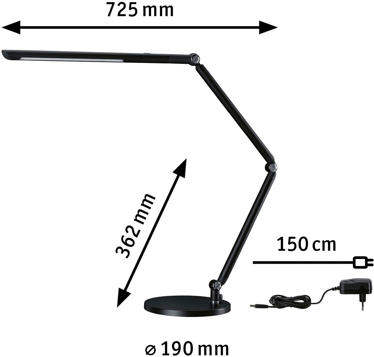 Paulmann LED Schreibtischlampe »FlexBar«, 1 flammig-flammig, 3step, sw tunW dim, 10,6W, Kabell 1,50 m, dimmbar