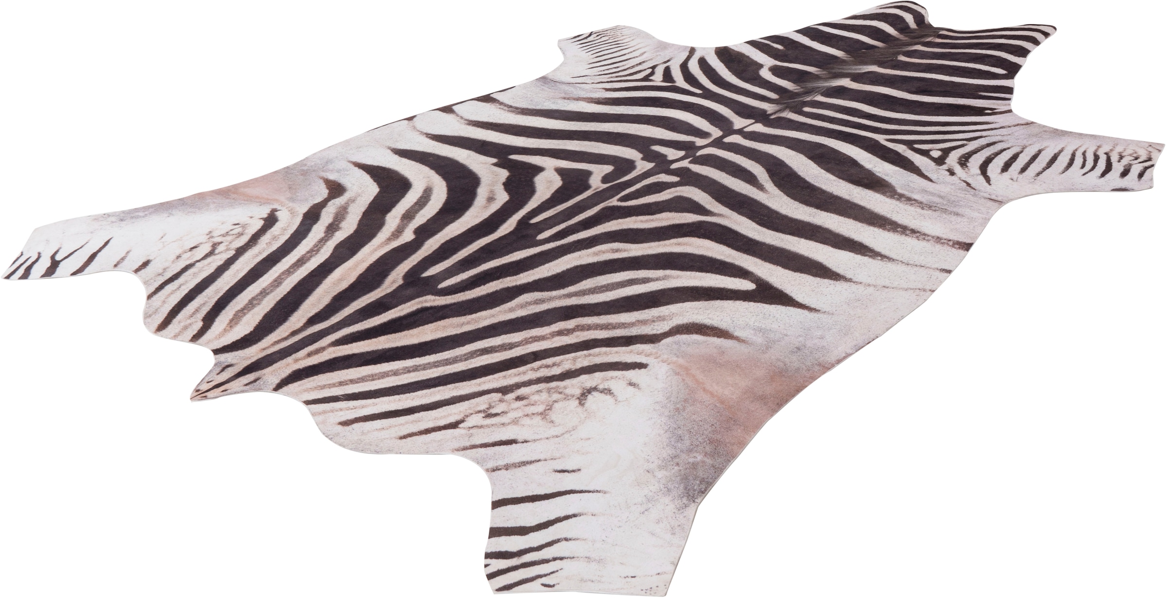 Obsession Fellteppich "my Toledo 192", fellförmig, Kunstfell, gedruckte Zebra-Optik, ideal im Wohnzimmer & Schlafzimmer