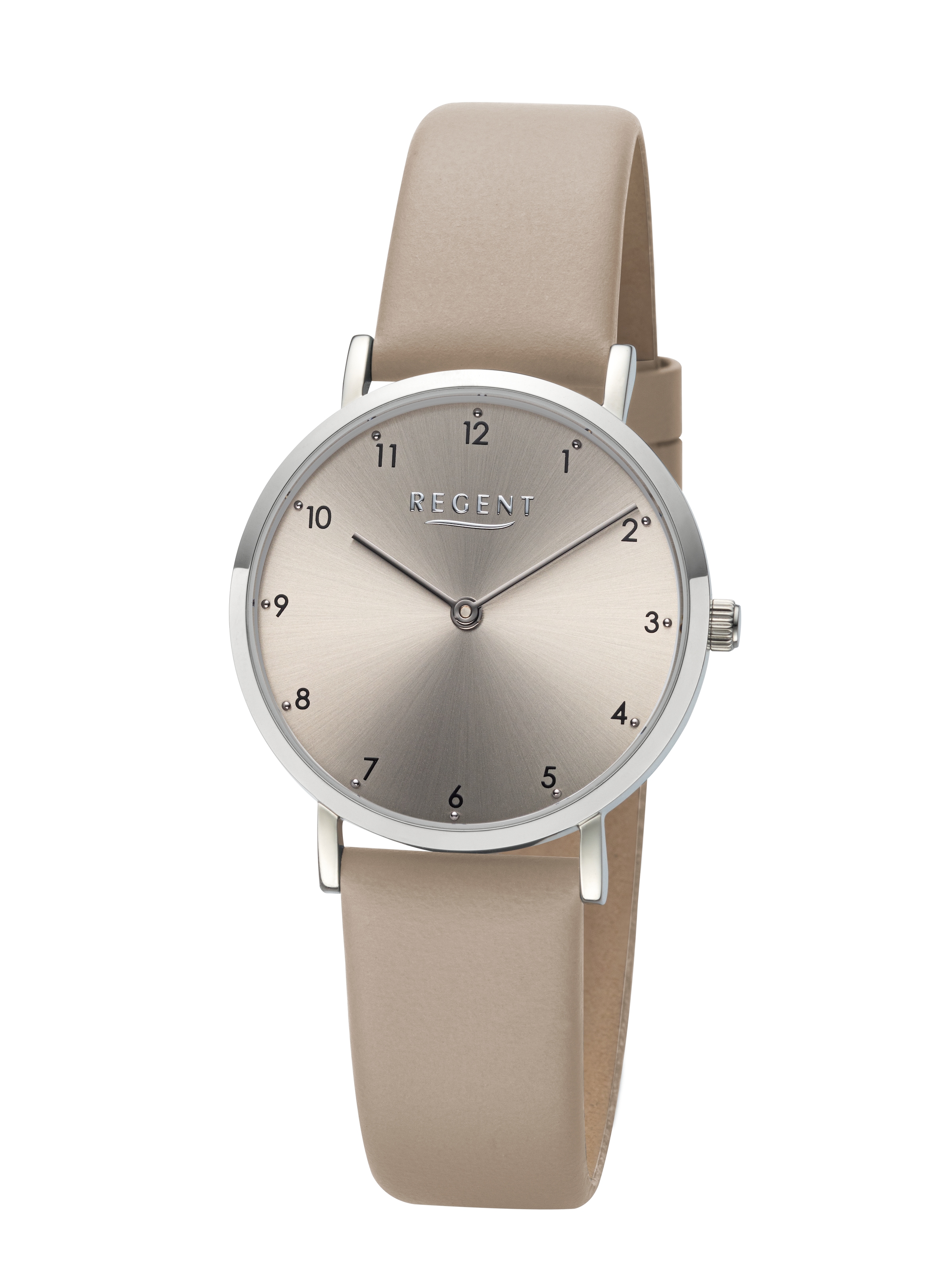 Regent Quarzuhr Armbanduhr, Damenuhr, Lederarmband, analog