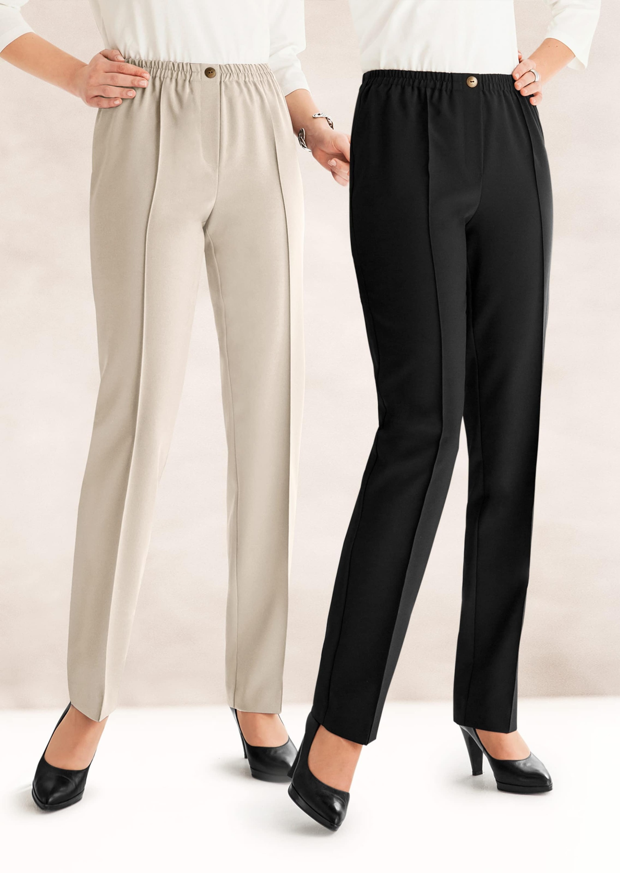 GOLDNER Schlupfhose »Knitterarme Schlupfhosen im 2er Pack«