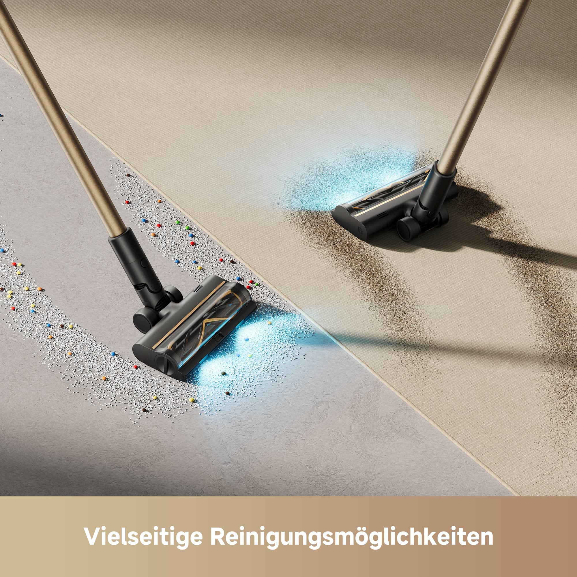 Mova Akku-Hand-und Stielstaubsauger »Mova S5 Sense, Kabelloser Vacuumsauger«, 27.000Pa Saugleistung/ Saugkraftanpassung/ Vielseitige Aufsätze