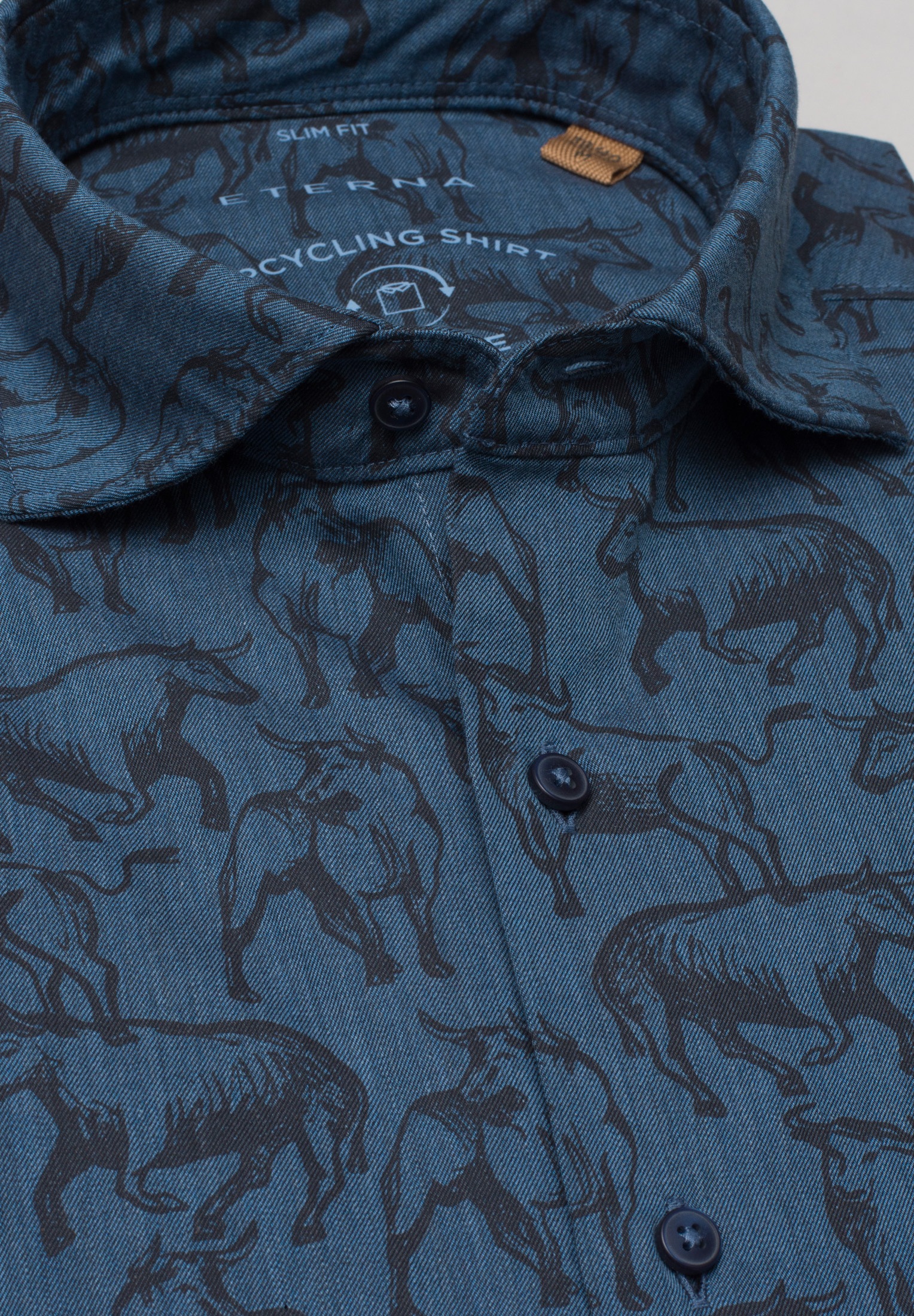 Eterna Langarmhemd »SLIM FIT« EASY IRON (bügelleicht)