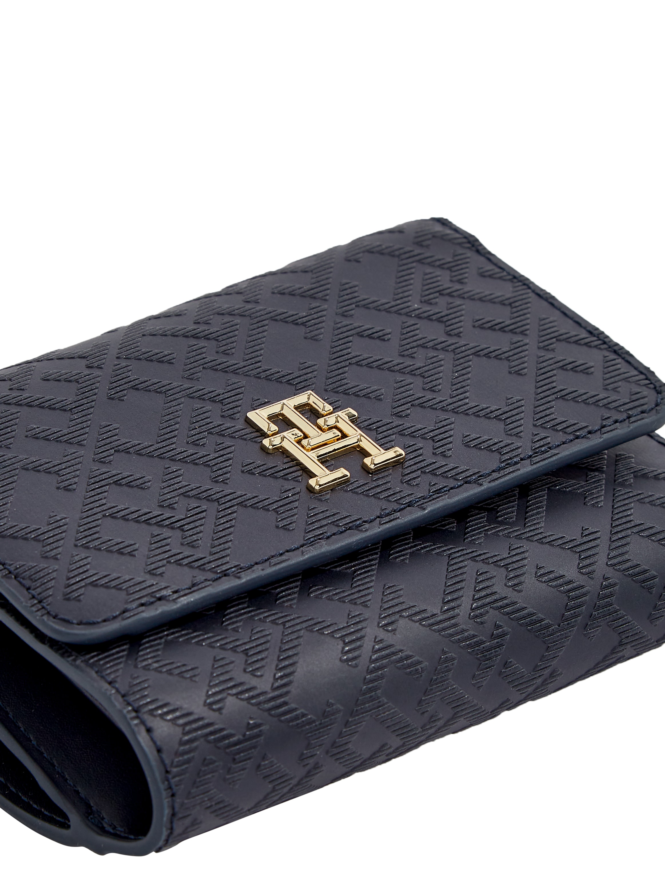Tommy Hilfiger Geldbörse »TH DISTINCT TRIFOLD WALLET MONO«, Damen Geldbeutel, Portemonai mit edlem TH-Logo
