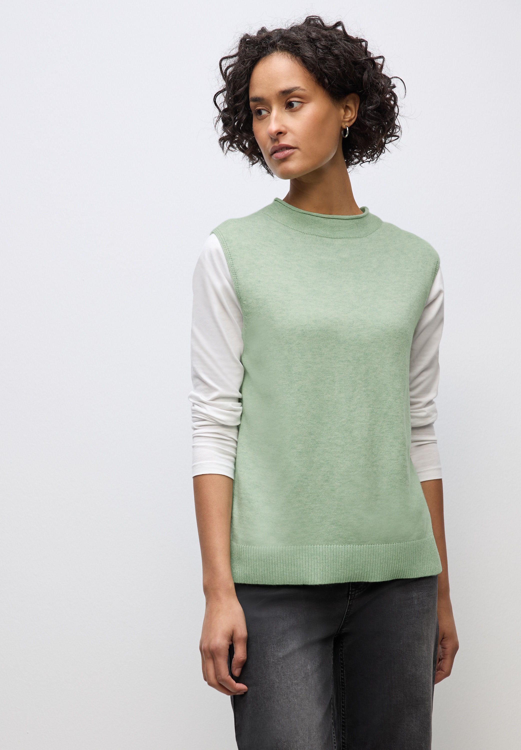 STREET ONE Pullunder aus softem Materialmix günstig online kaufen