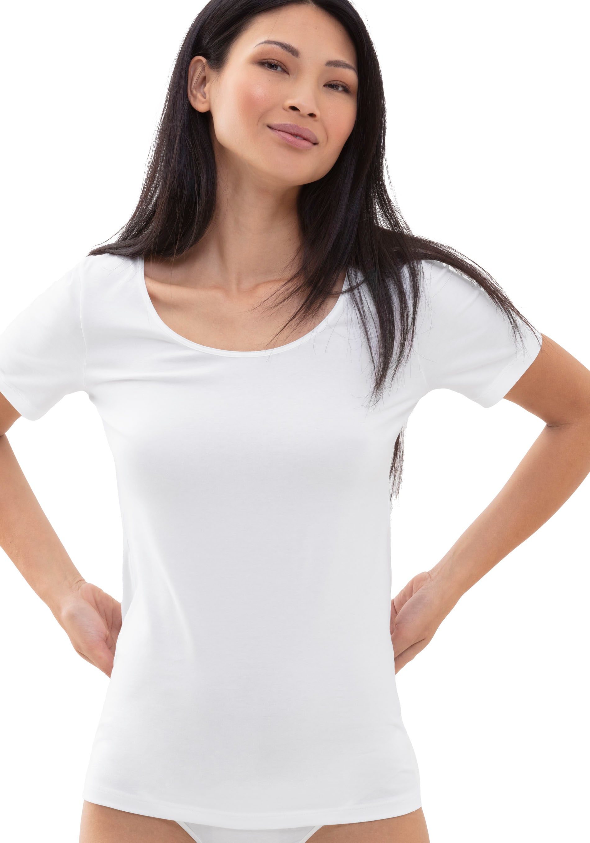 Mey Kurzarmshirt "SERIE COTTON PURE", Rundhalsausschnitt, Halbarm, Legere P günstig online kaufen