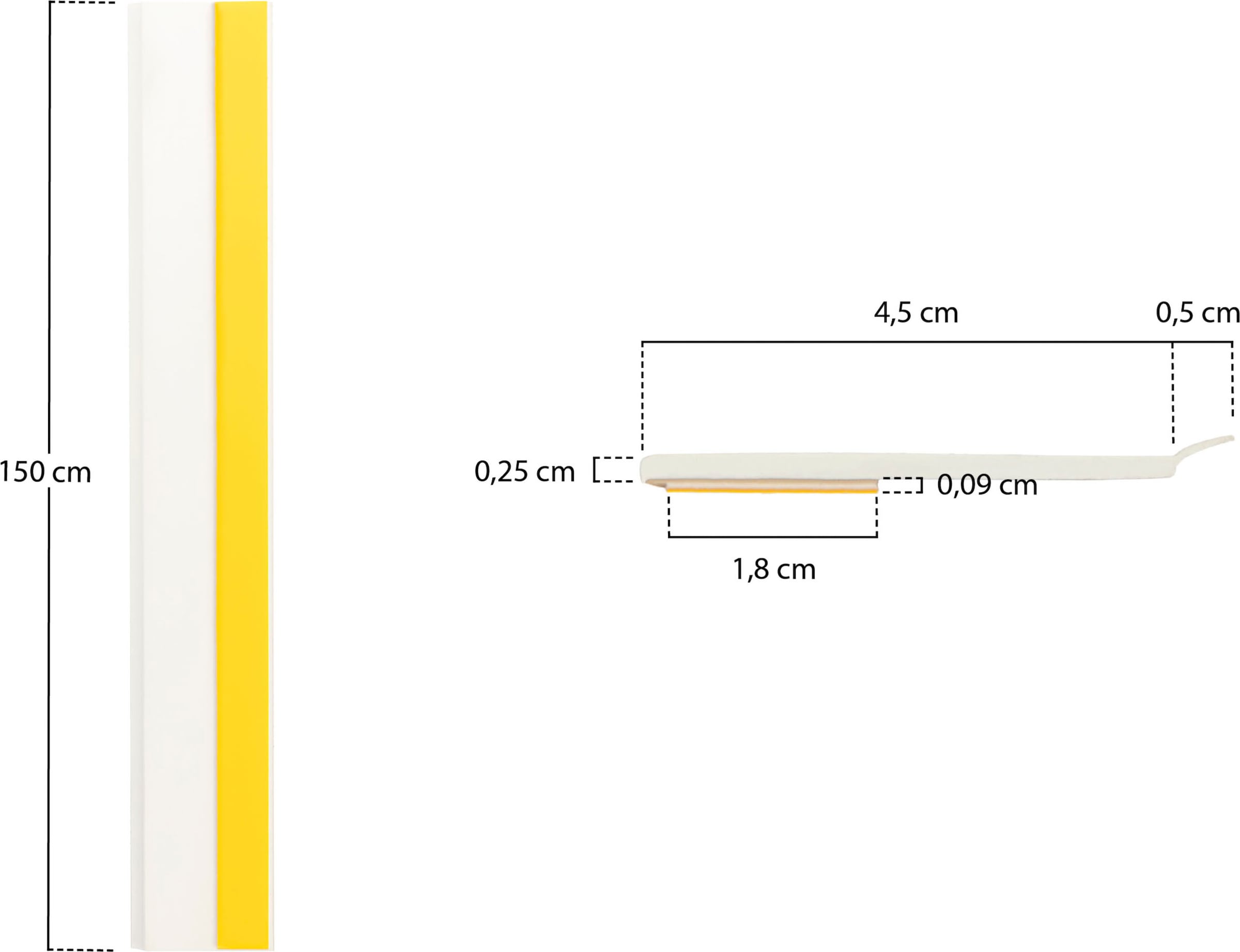 SCHELLENBERG Zierleiste »PVC-Flachleiste«, selbstklebend, 1,5 m